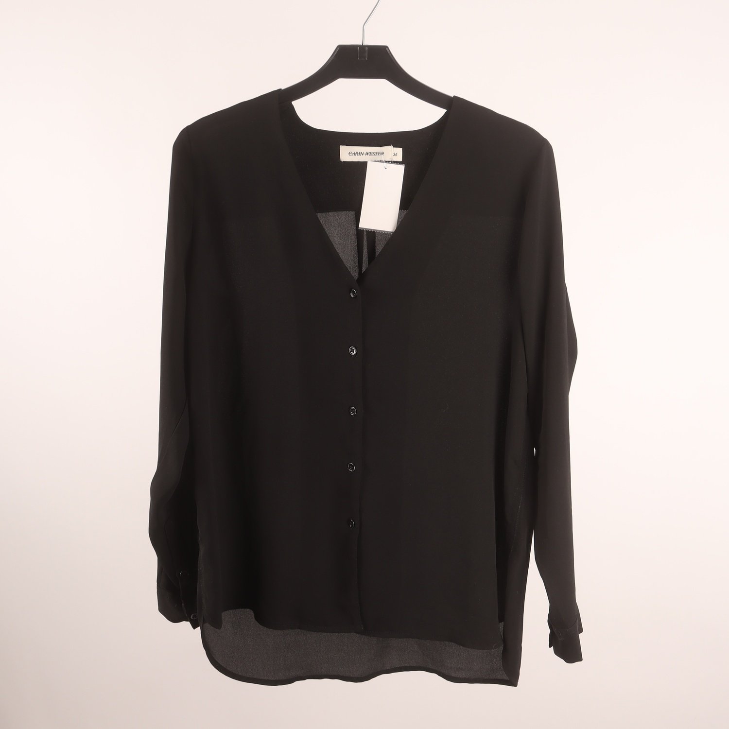 Blus, Carin Wester, svart, stl. 36