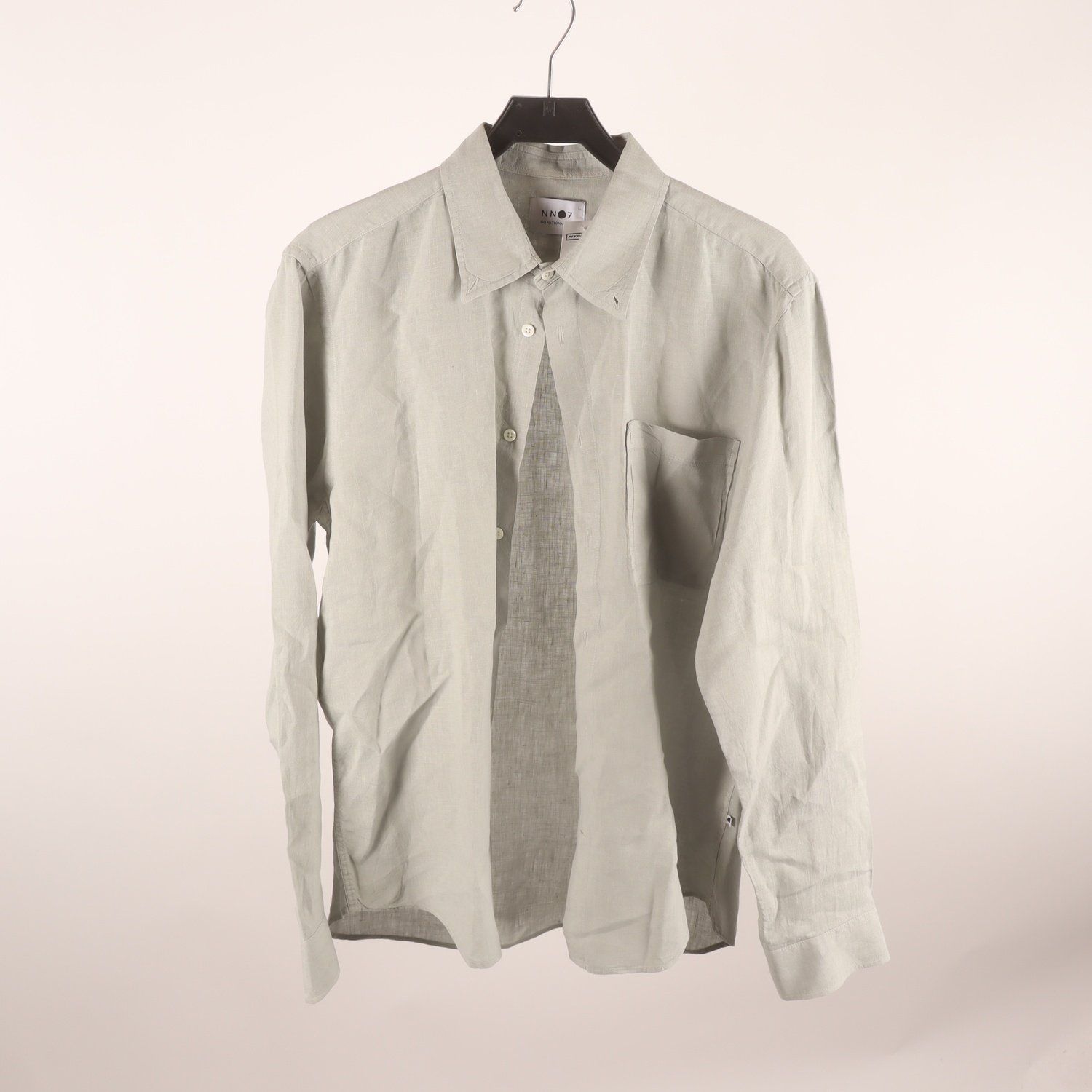 Skjorta, NN07, grå, 100% lin, stl. L