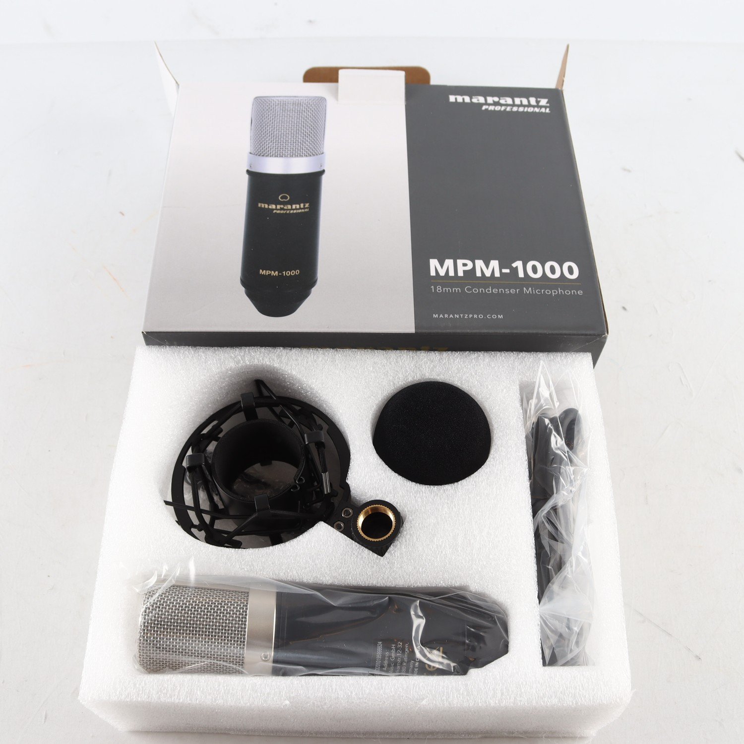 Mikrofon, Marantz MPM-1000, med tillbehör.