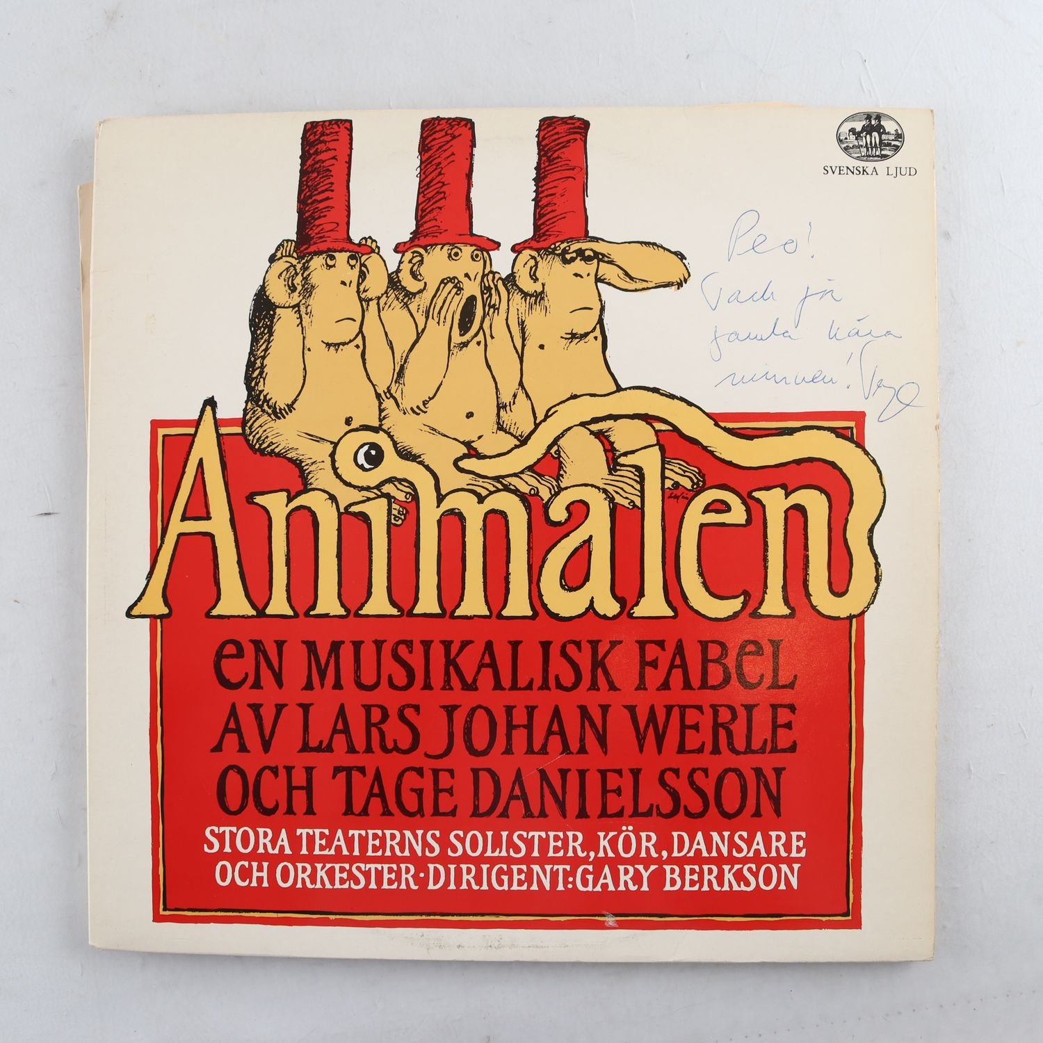 LP Animalen, en musikalisk fabel av Lars Johan Werle och Tage Danielsson