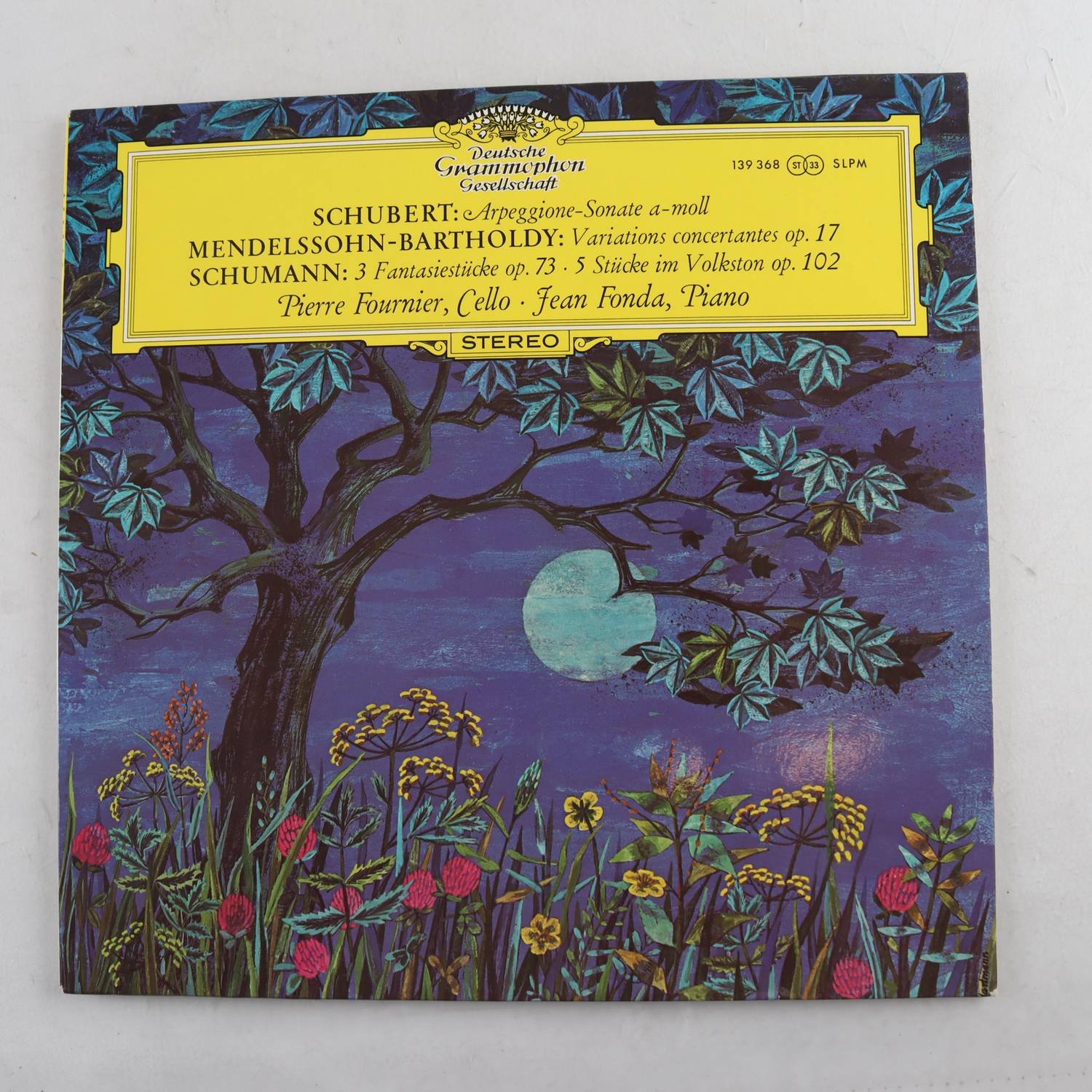 LP Schubert / Mendelssohn / Schumann, Pierre Fournier, Jean Fonda..