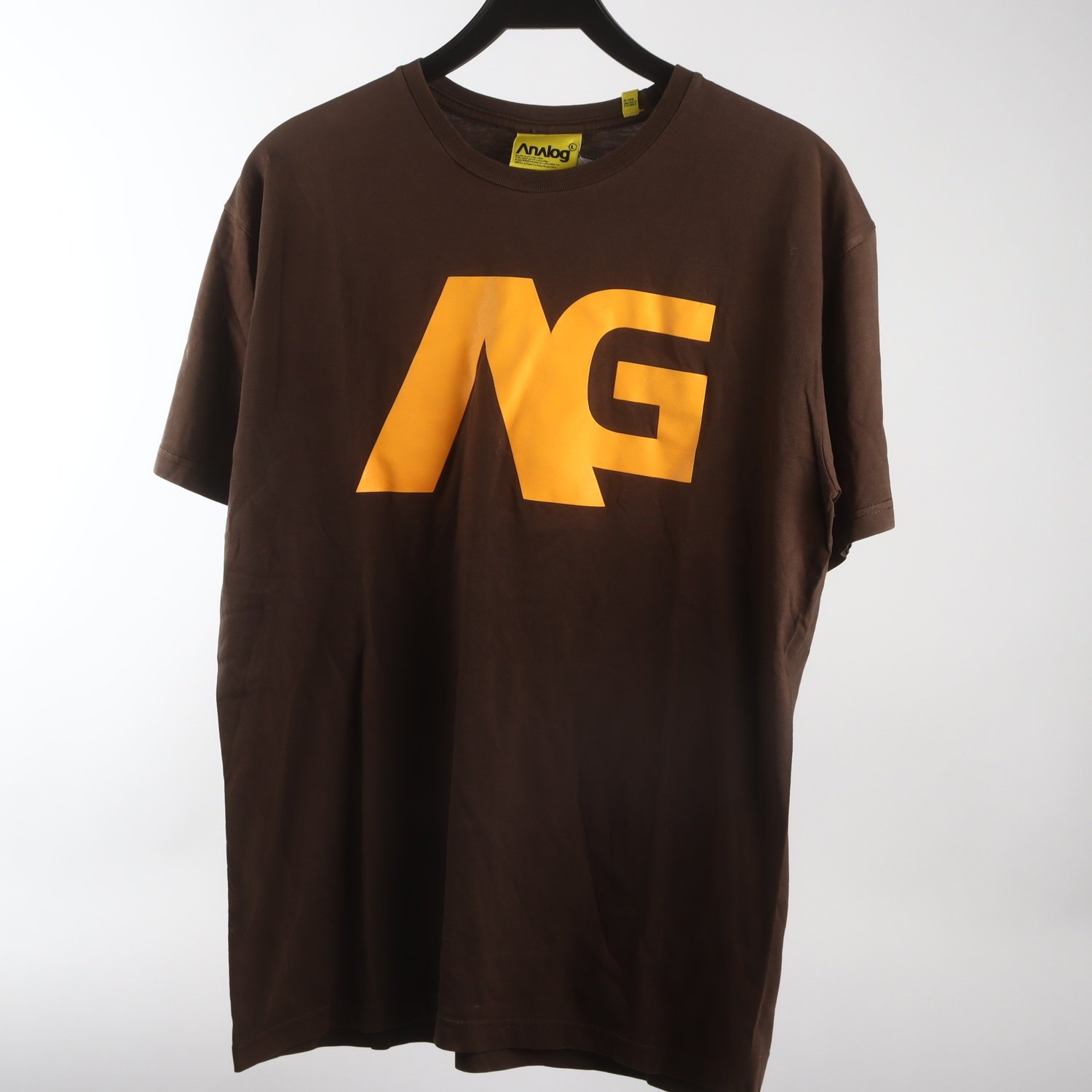 T-shirt, Analog, brun, brandgul, stl. L