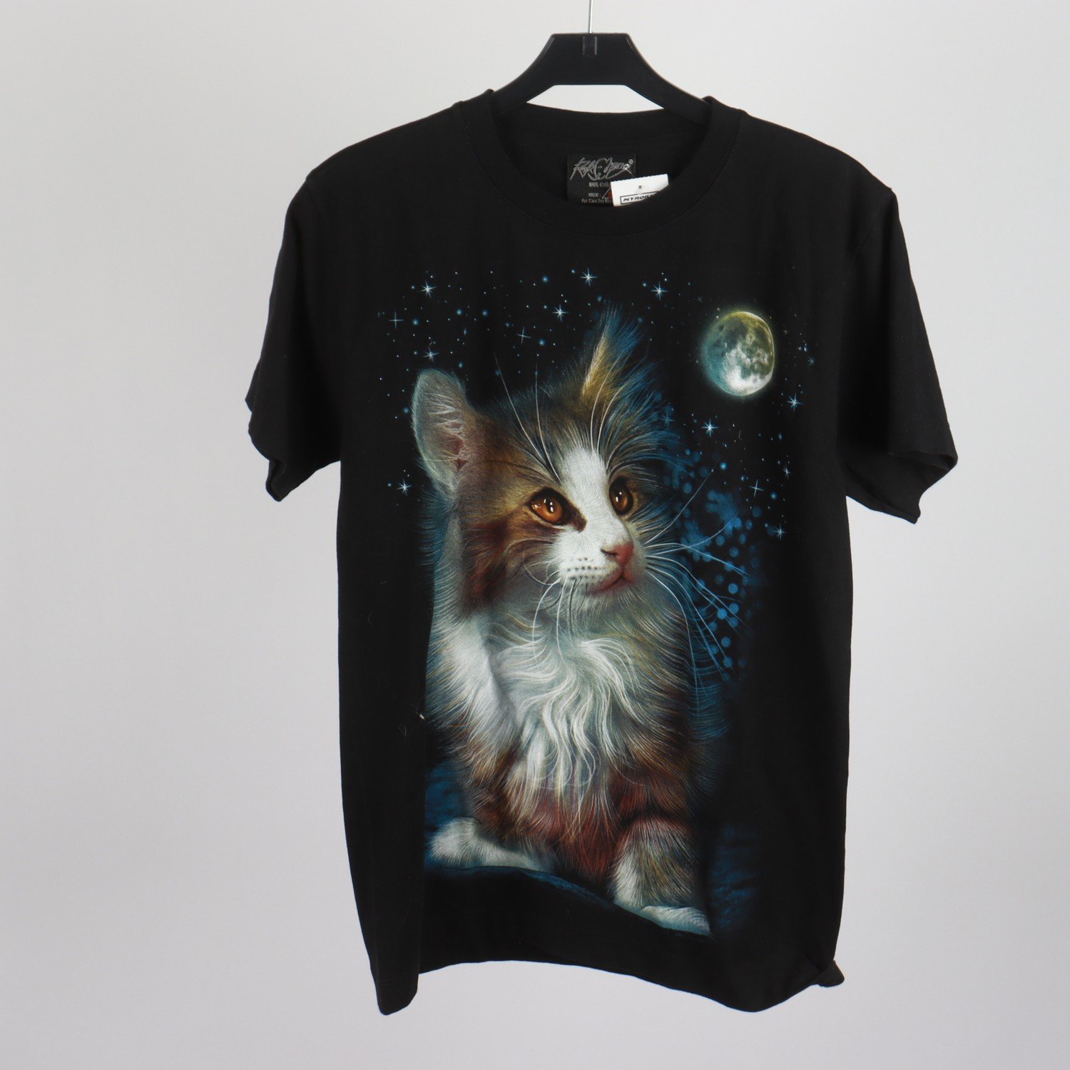 T-shirt, Rock Chang, svart, katt, stl. S