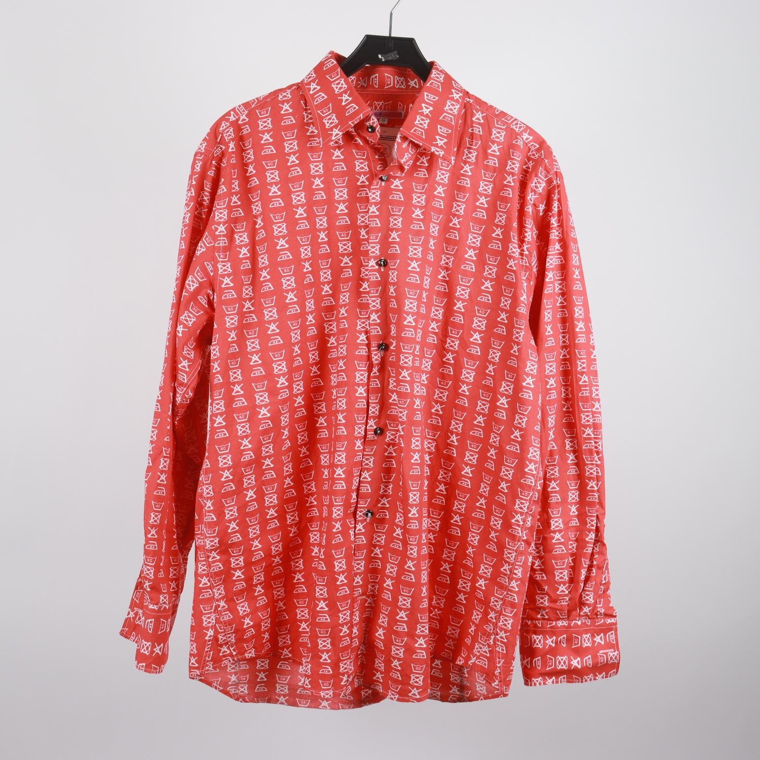 Skjorta, Coton Doux, röd, mönstrad, stl. 43