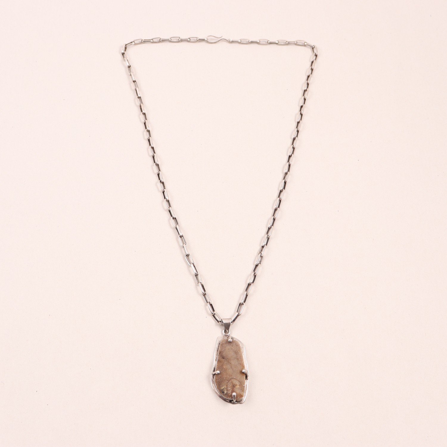 Halsband, hänge med sten, silver 925, brv: 41,9g