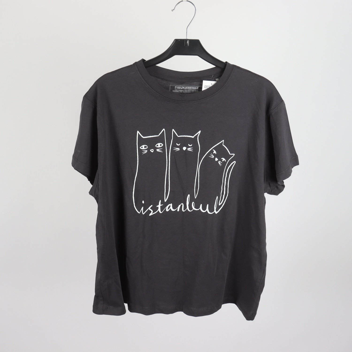 T-shirt, Mavi, grå , katter, stl. L