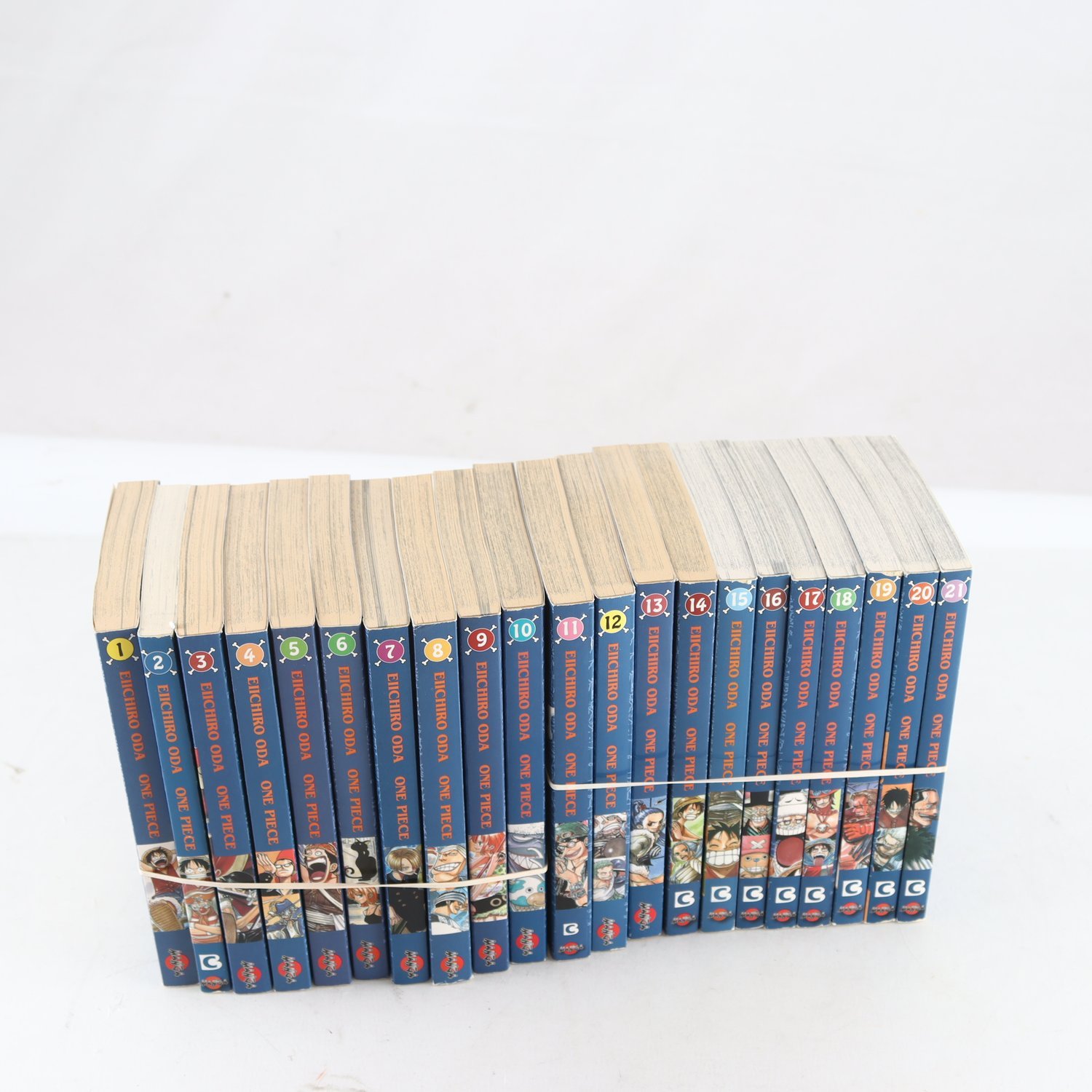 One Piece, Eiichiro Oda, Vol. 1-21. Samfraktas ej.