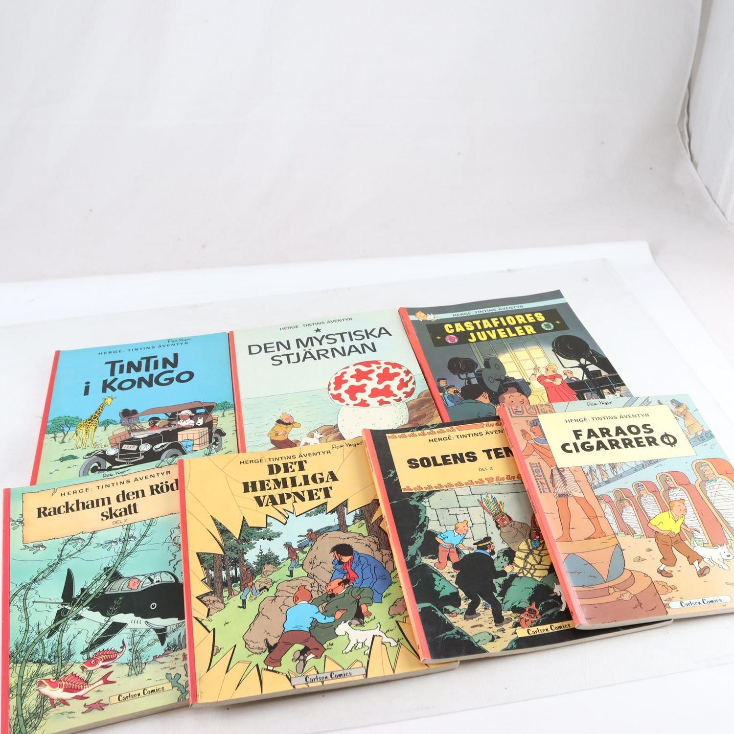 Hergé, Tintins äventyr, 7 album utgivna på 1970-talet