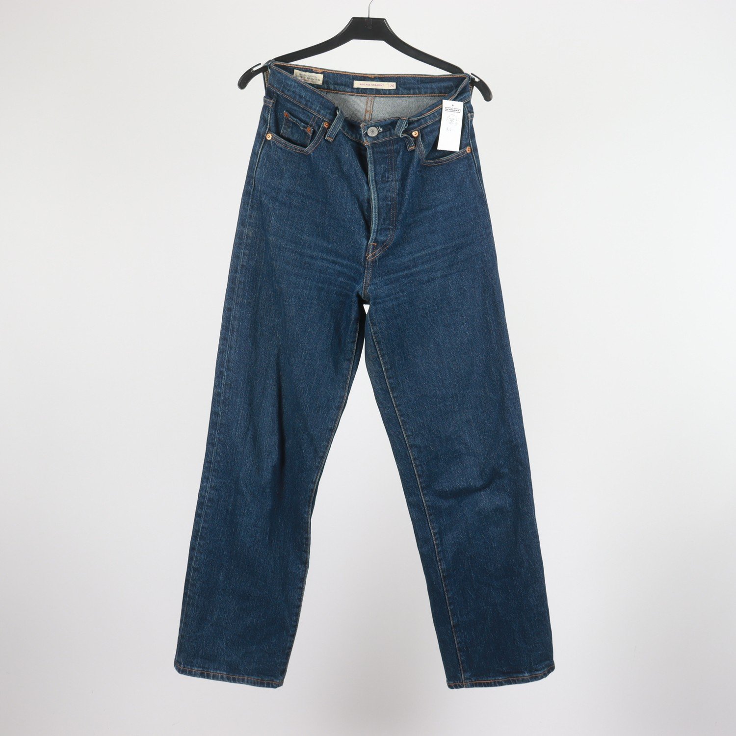 Jeans, Levi’s, ribcage straight, blå, stl. 26