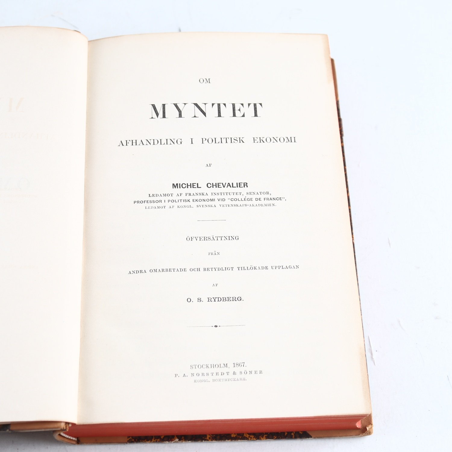 Om Myntet: Avhandling i politisk ekonomi, af Michel Chevalier (1867)