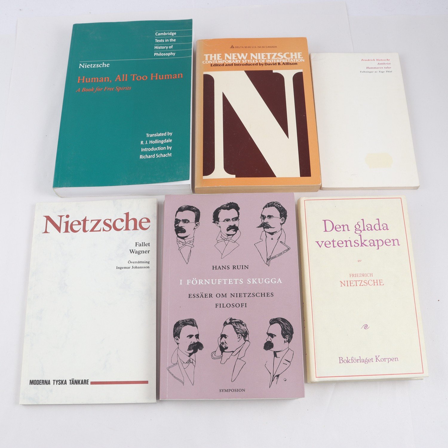 Friedrich Nietzsche, bokpaket med 6 volymer. Samfraktas ej.