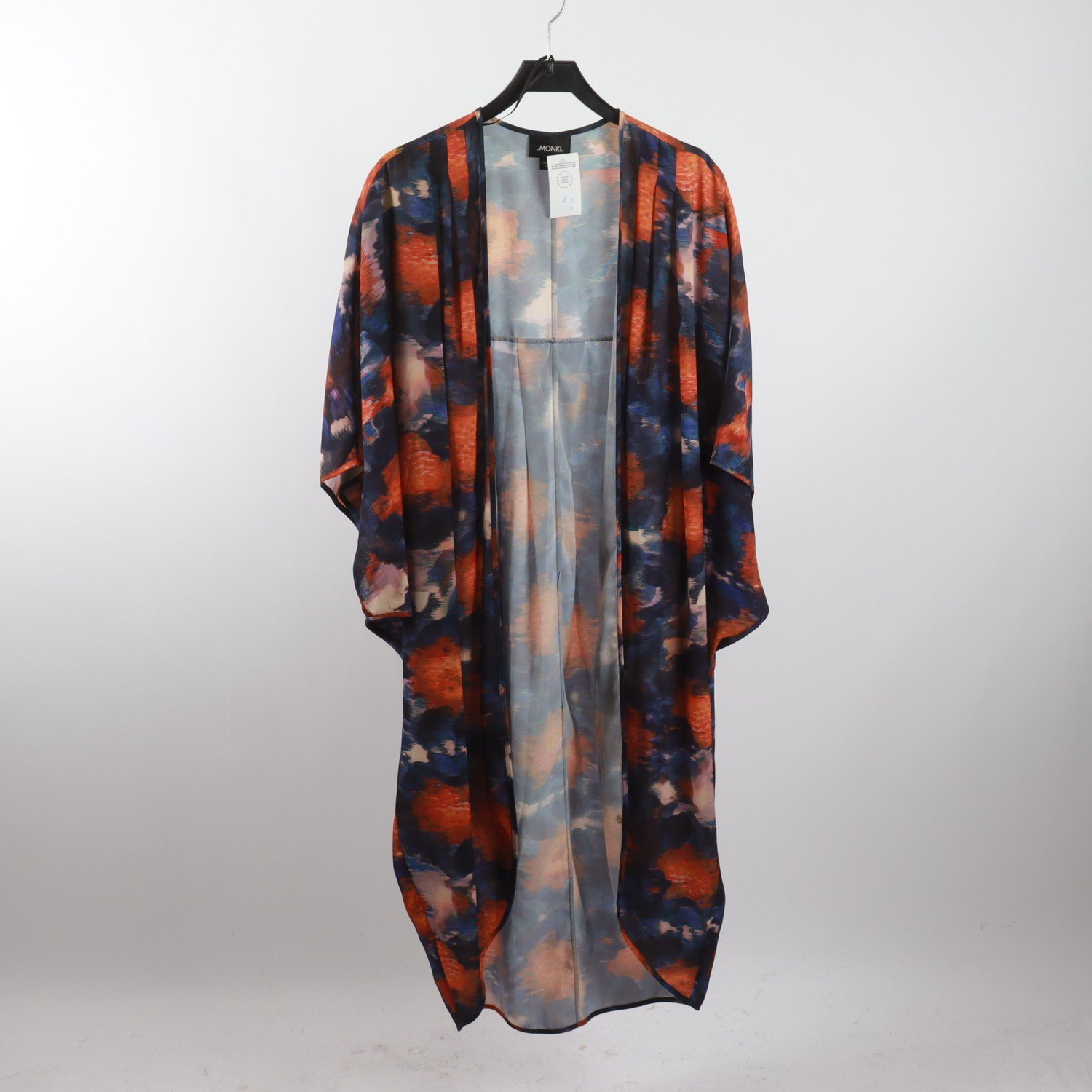 Kaftan, Monki, blå, orange, stl. one size