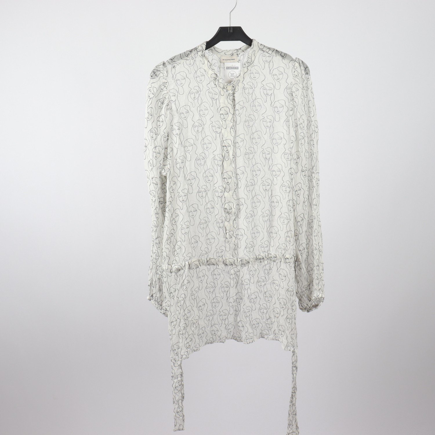 Blus, By Malene Birger, vit, stl. 40