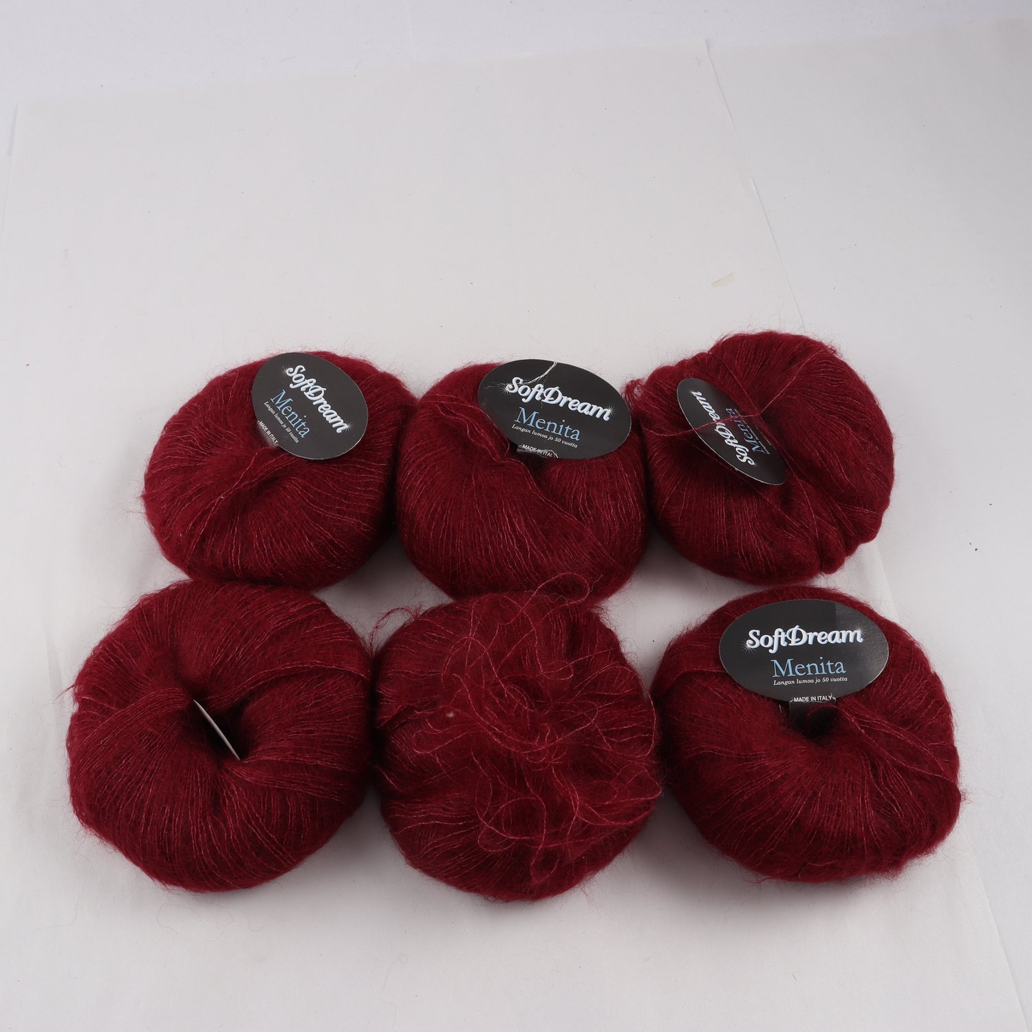 Garn, Softdream, menita, 70% kid mohair, 30% silk, 6 x 25 g