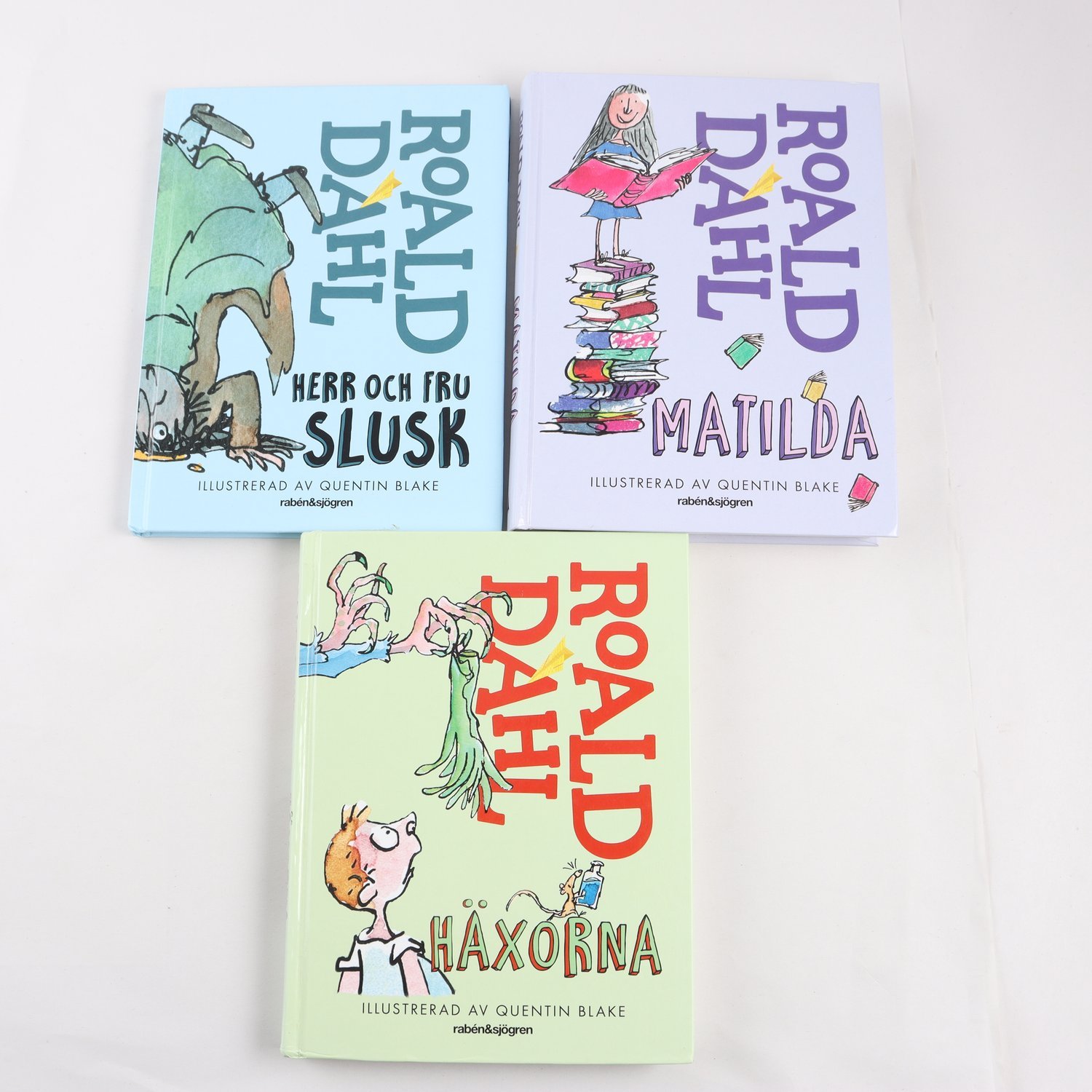 Roald Dahl, bokpaket med 3 volymer