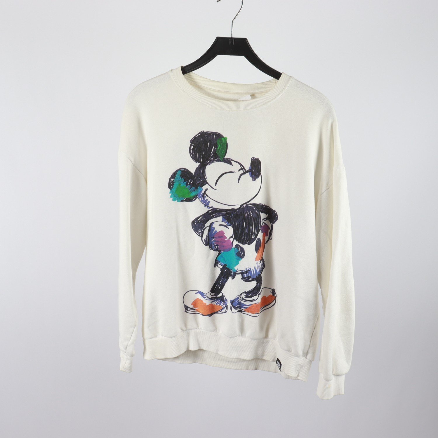 Sweatshirt, Pull&Bear, Mickey Mouse, vit, stl. L