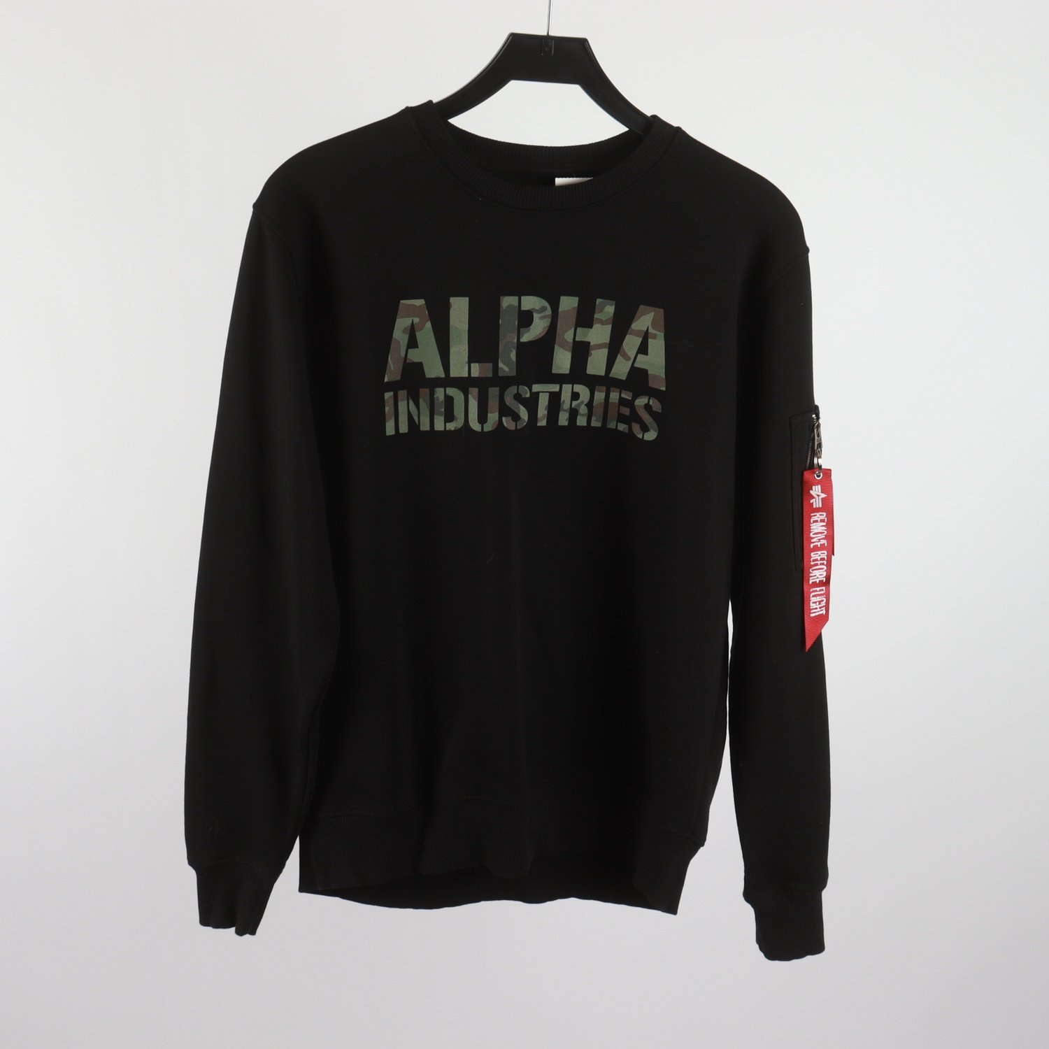 Sweatshirt, Alpha Industries, svart, stl. S