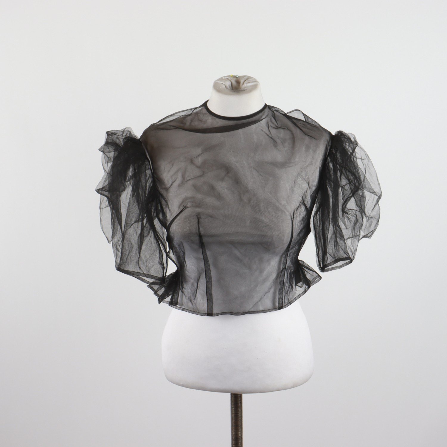 Blus, Simone Rocha x H&M, svart, transparent, stl. XS