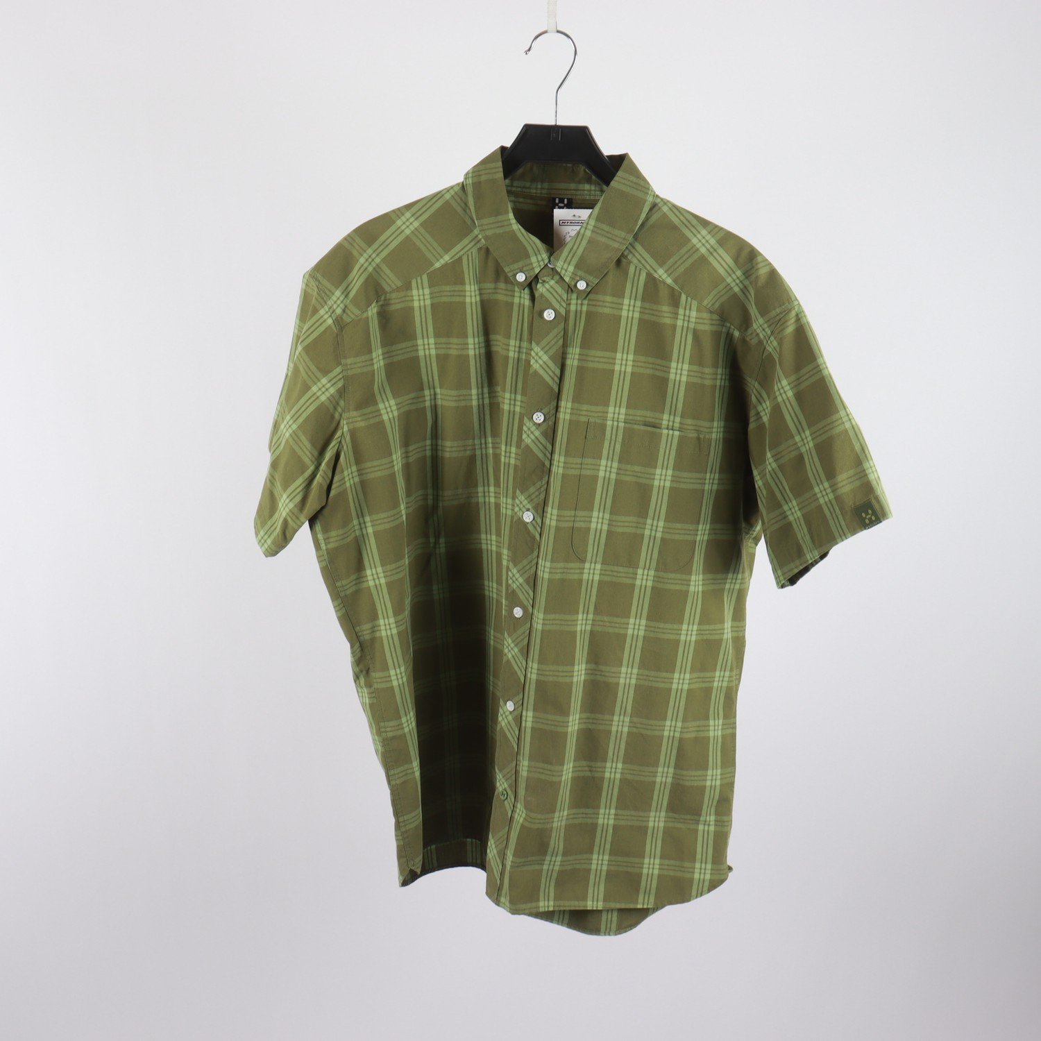 Skjorta, Haglöfs, grön, rutig, stl. XL