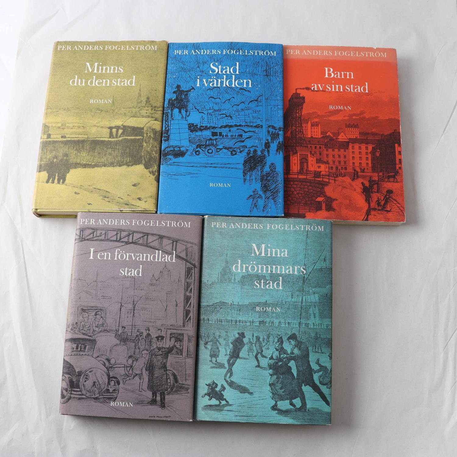 Per Anders Fogelström, Stadserien, komplett serie med 5 volymer