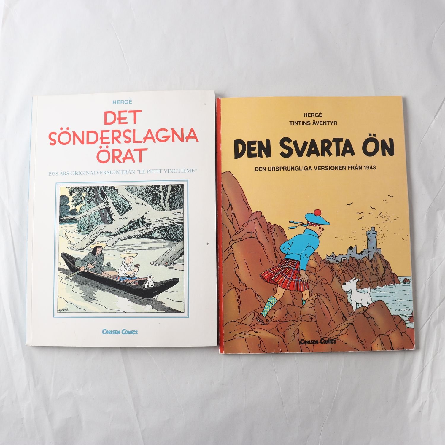 Tintins äventyr, Den svarta ön + Det sönderslagna örat