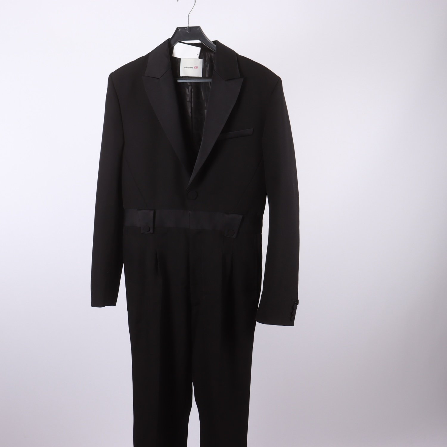 Tuxedo Jumpsuit Smoking , Rabanne X H&M, svart, stl. 48