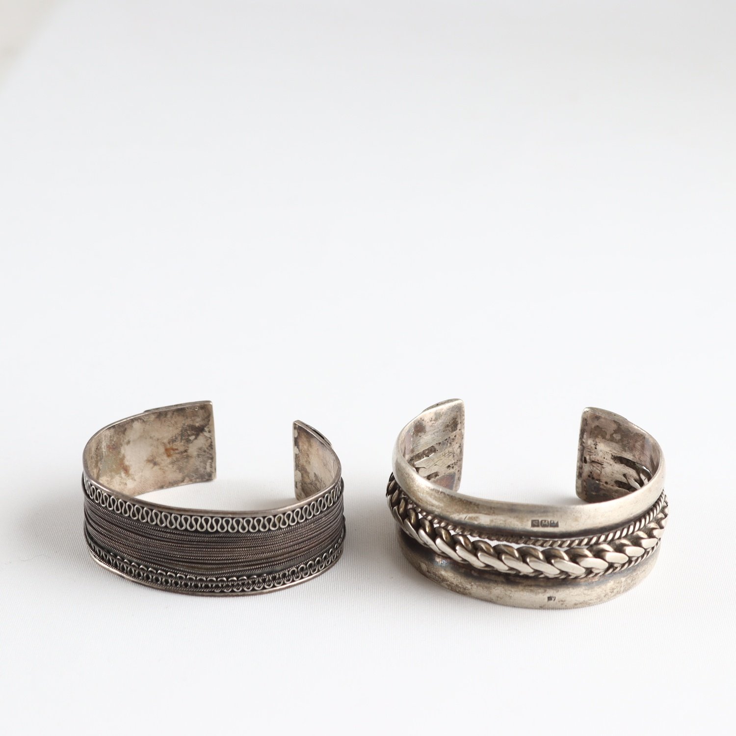 Armband, silver, 2st. Vikt: 126 g