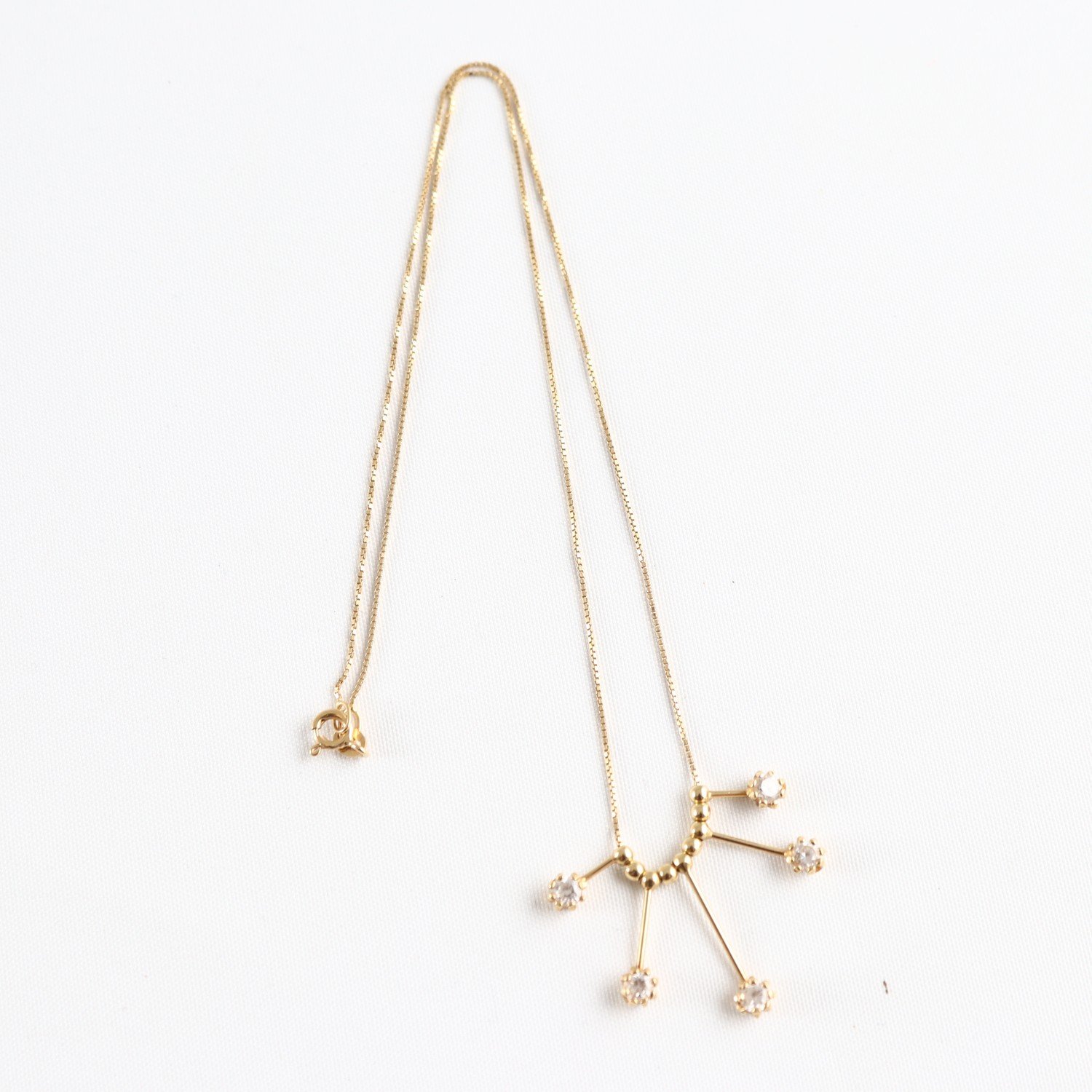 Halsband, guld 18K, stenar, brv: 4,6 g