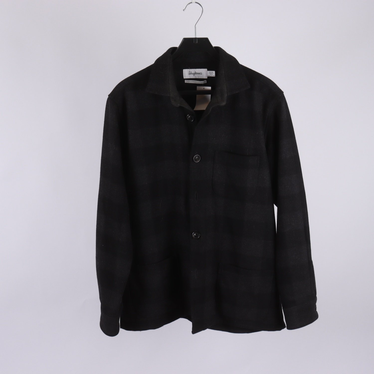 Overshirt, Schnayderman´s, svart, rutig, stl. 41-42