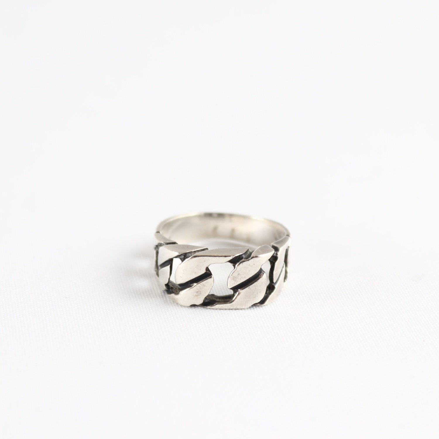 Ring, silver 925, pansarlänk, vikt: 5,7 g