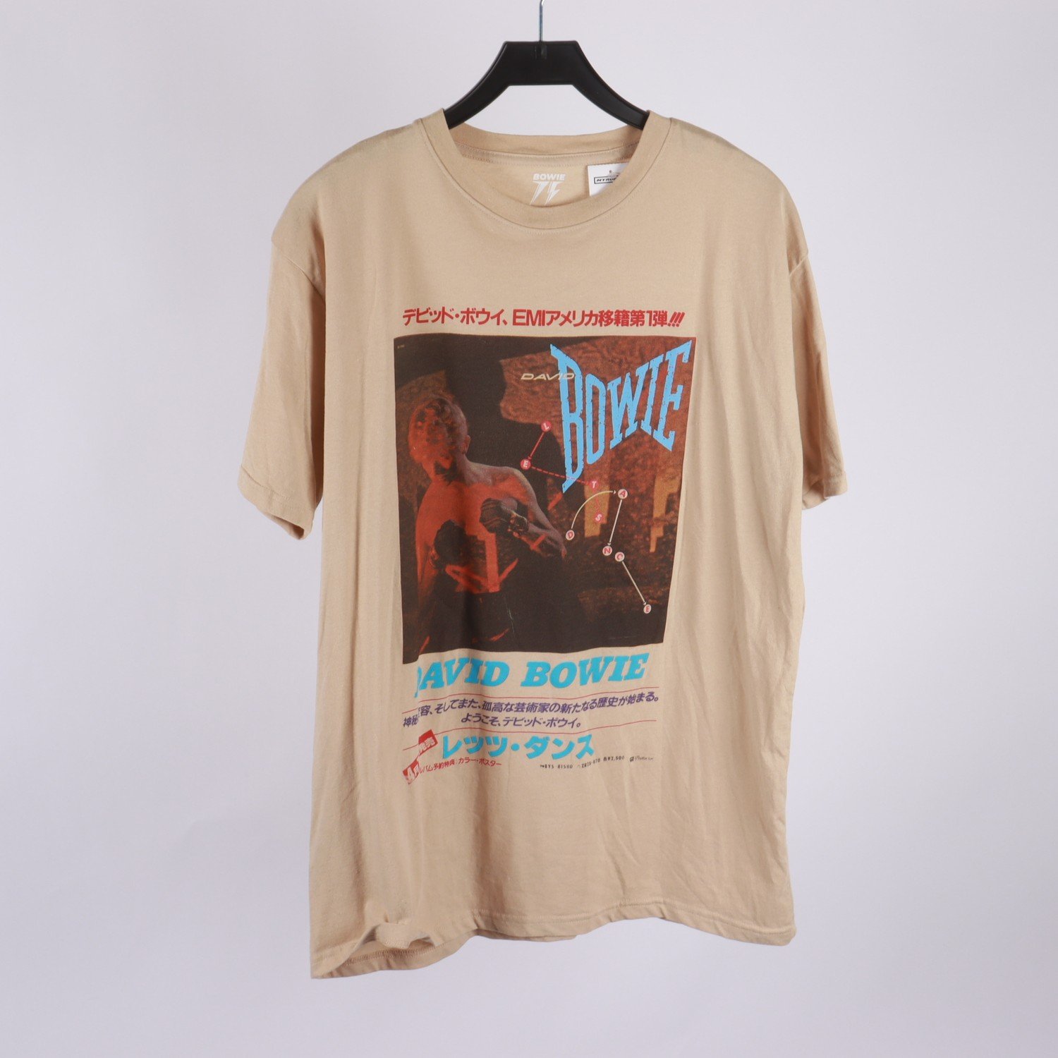 T-shirt, David Bowie, beige, stl. XL