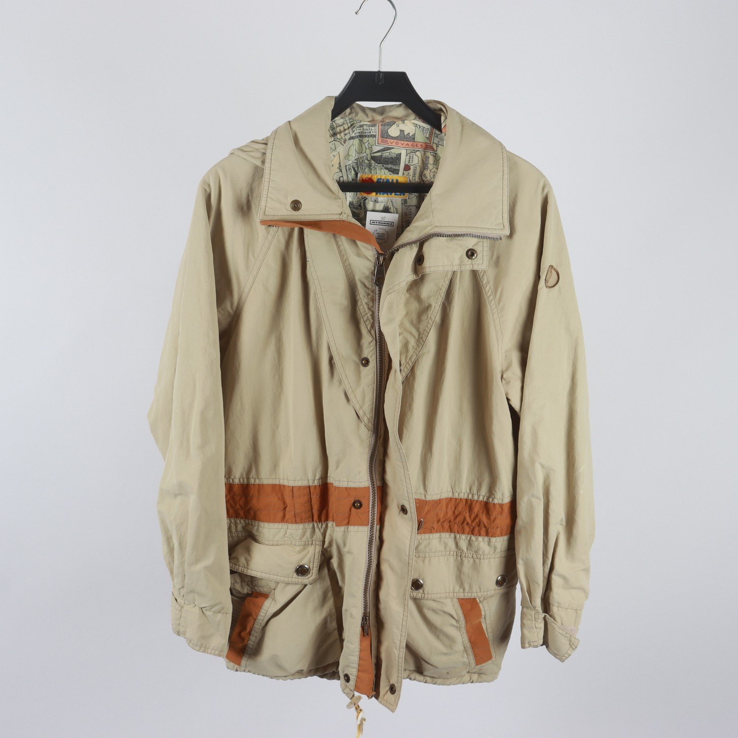 Friluftsjacka, Fjällräven vintage, beige, stl. XS