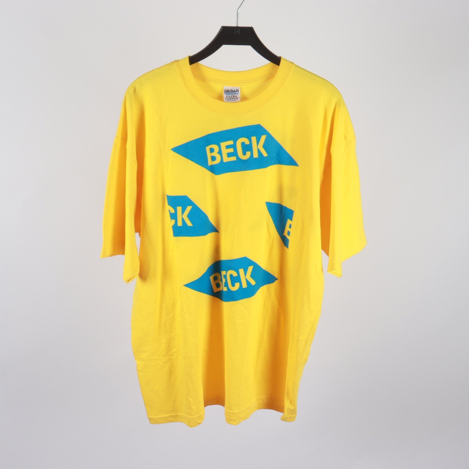 T-shirt med tryck, Beck, gul, stl. XL