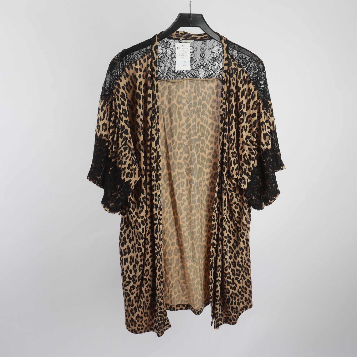 Kimono, Ganni, leopard, spets, stl. OneSize