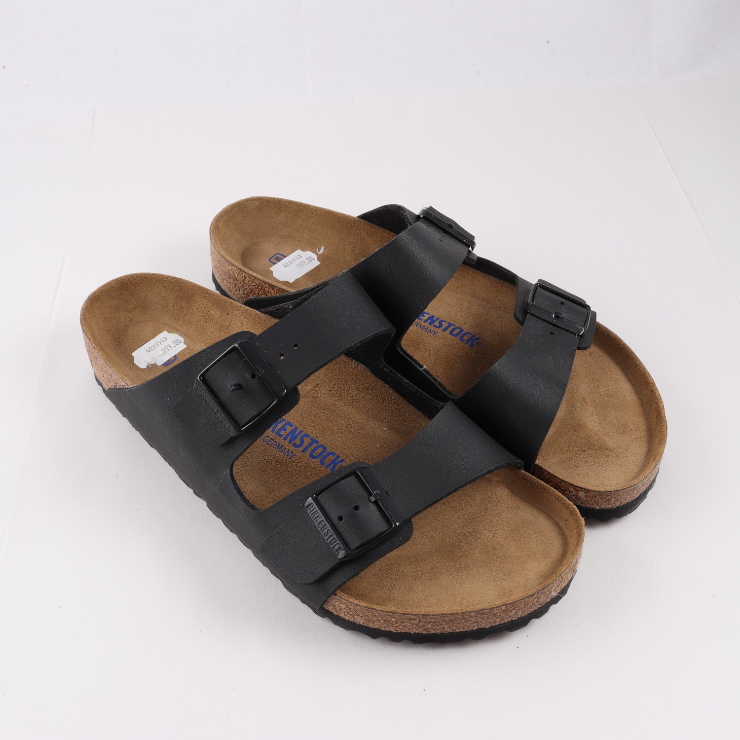 Tofflor, Birkenstock, läder, stl. 45