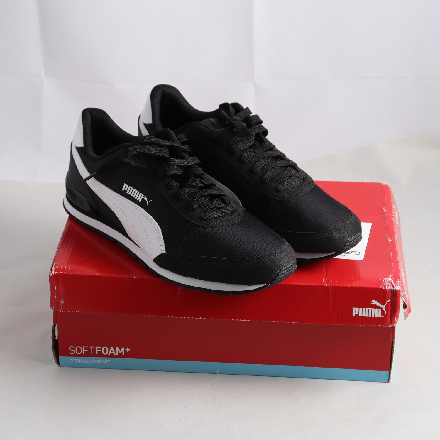 Sneakers, Puma, svart, vit, soft Foam, stl. 44