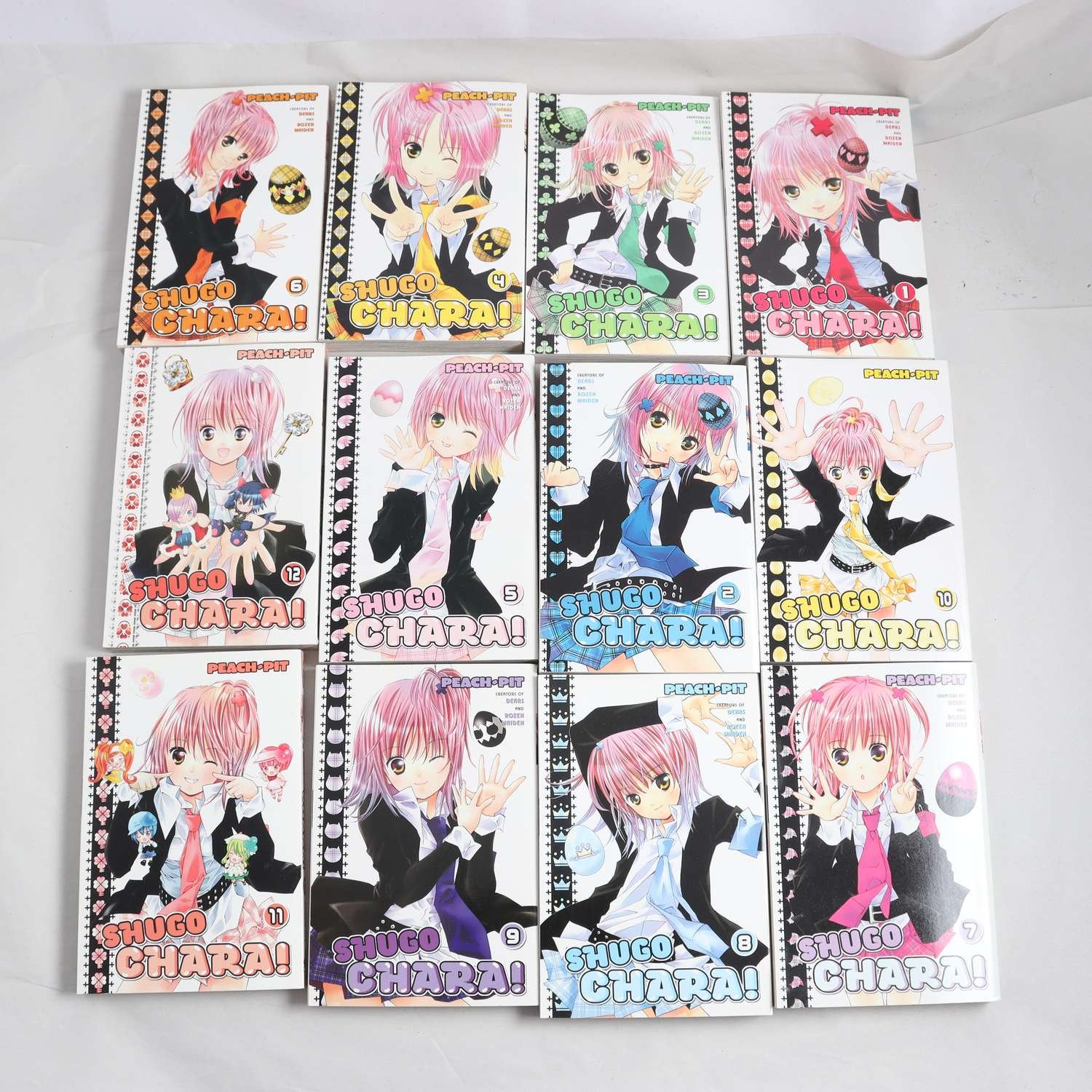 Shugo Chara!, Vol. 1-12. Samfraktas ej.