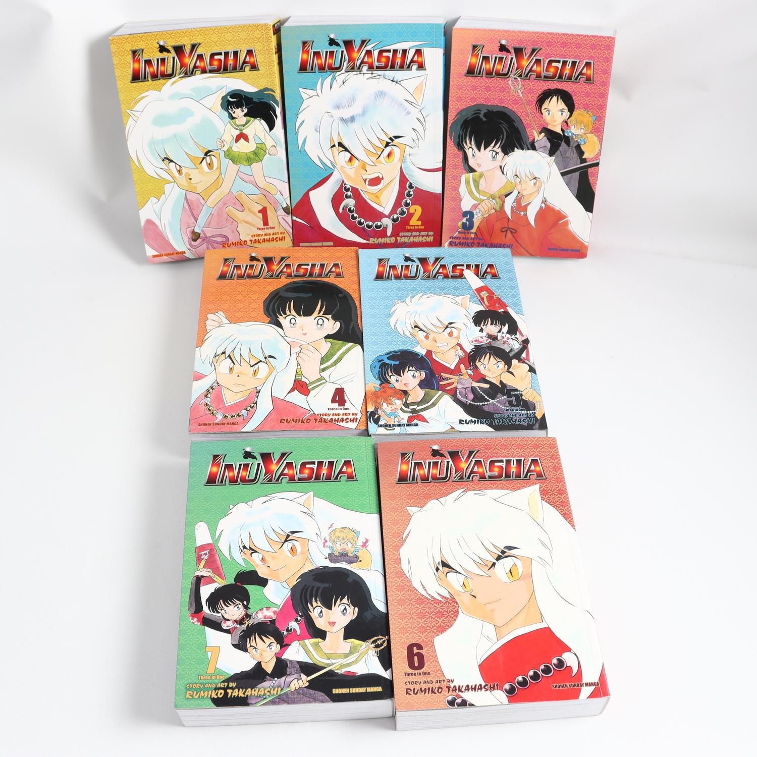 Inuyasha, Rumiko Tahahashi, Vol. 1-7 (Three in One). Samfraktas ej.