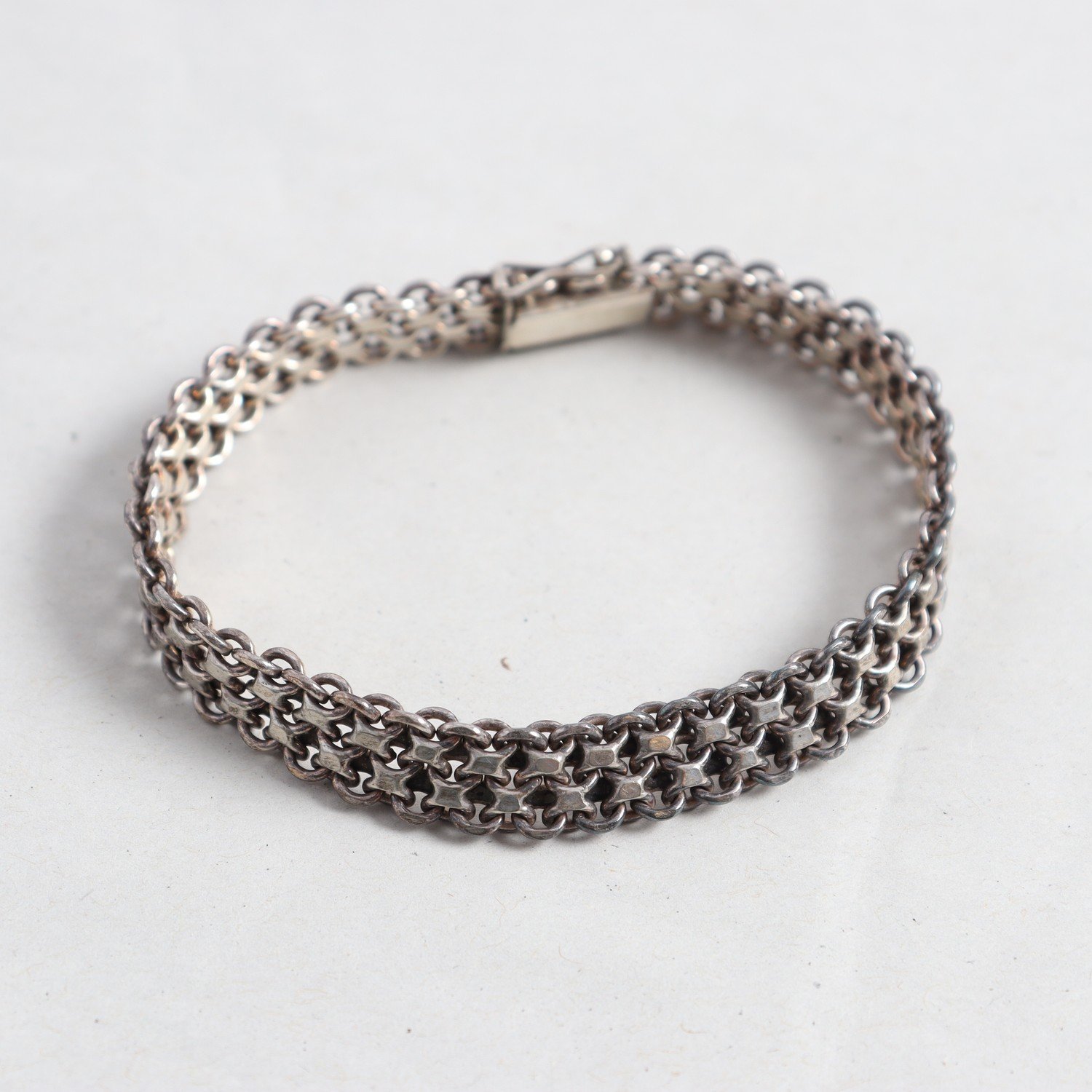 Armband, x-länk, silver 835, vikt: 16,8g