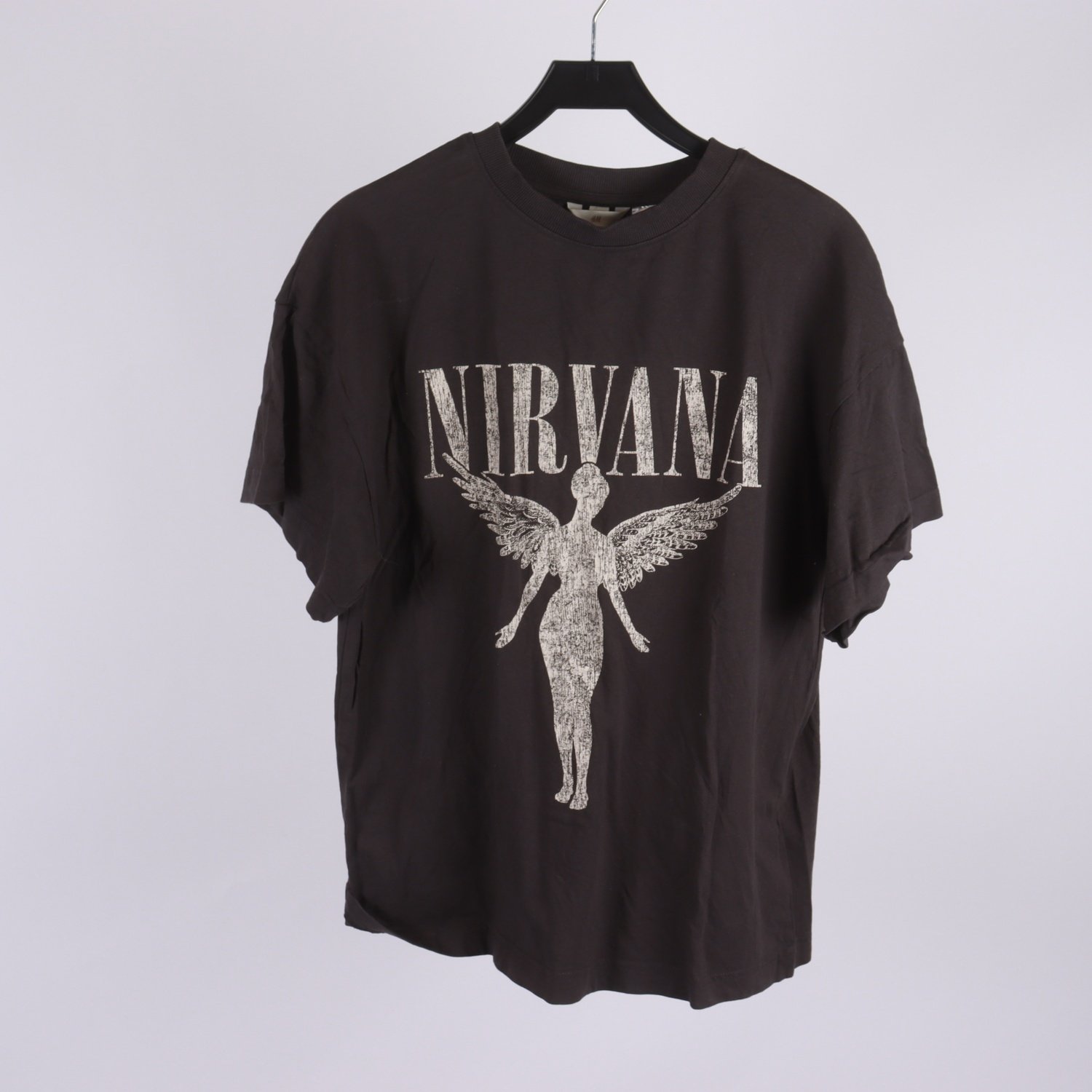 T-shirt, H&M Nirvana, grå, stl. S