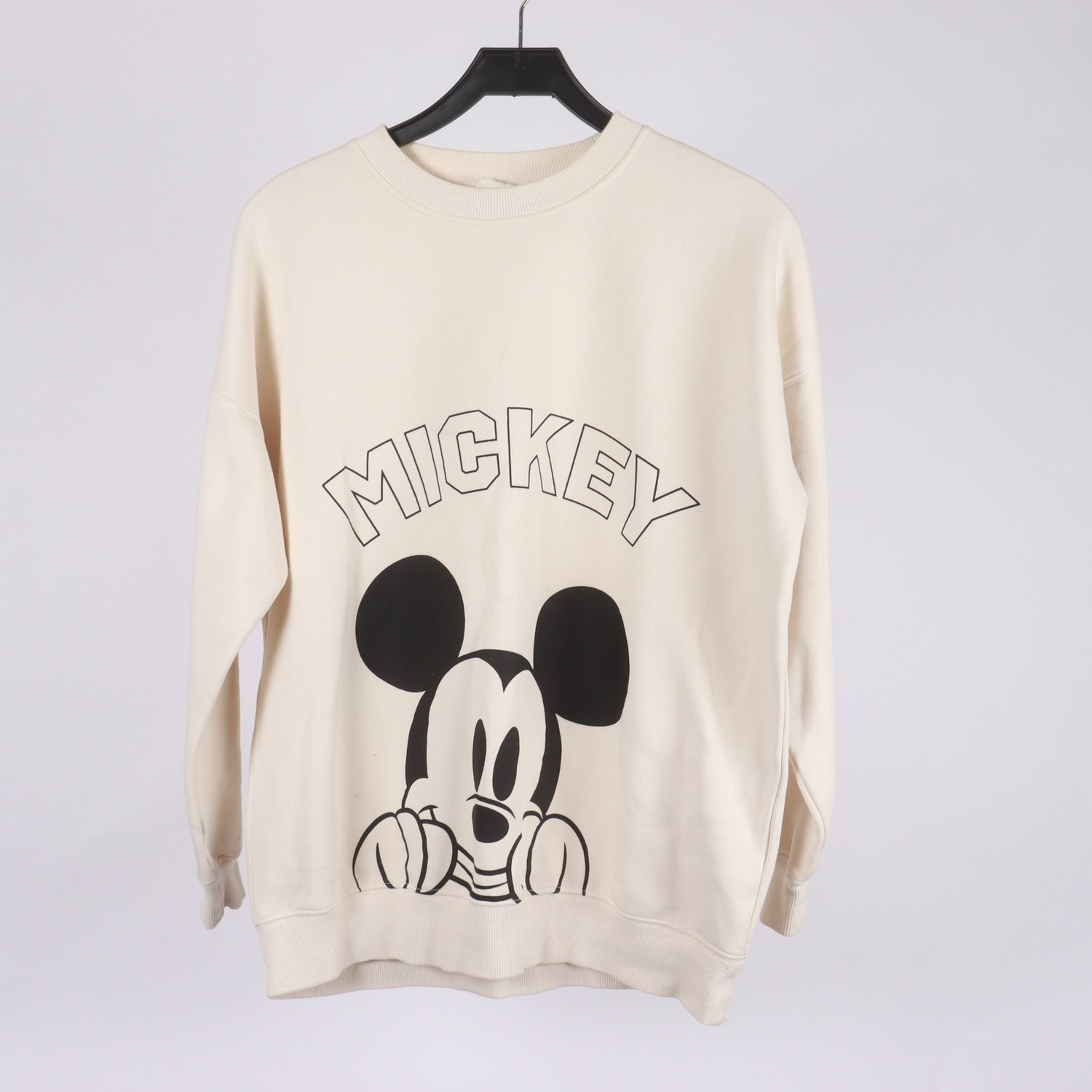 Sweatshirt, H&M, Disney, Mickey Mouse, ljusbeige, stl. XS