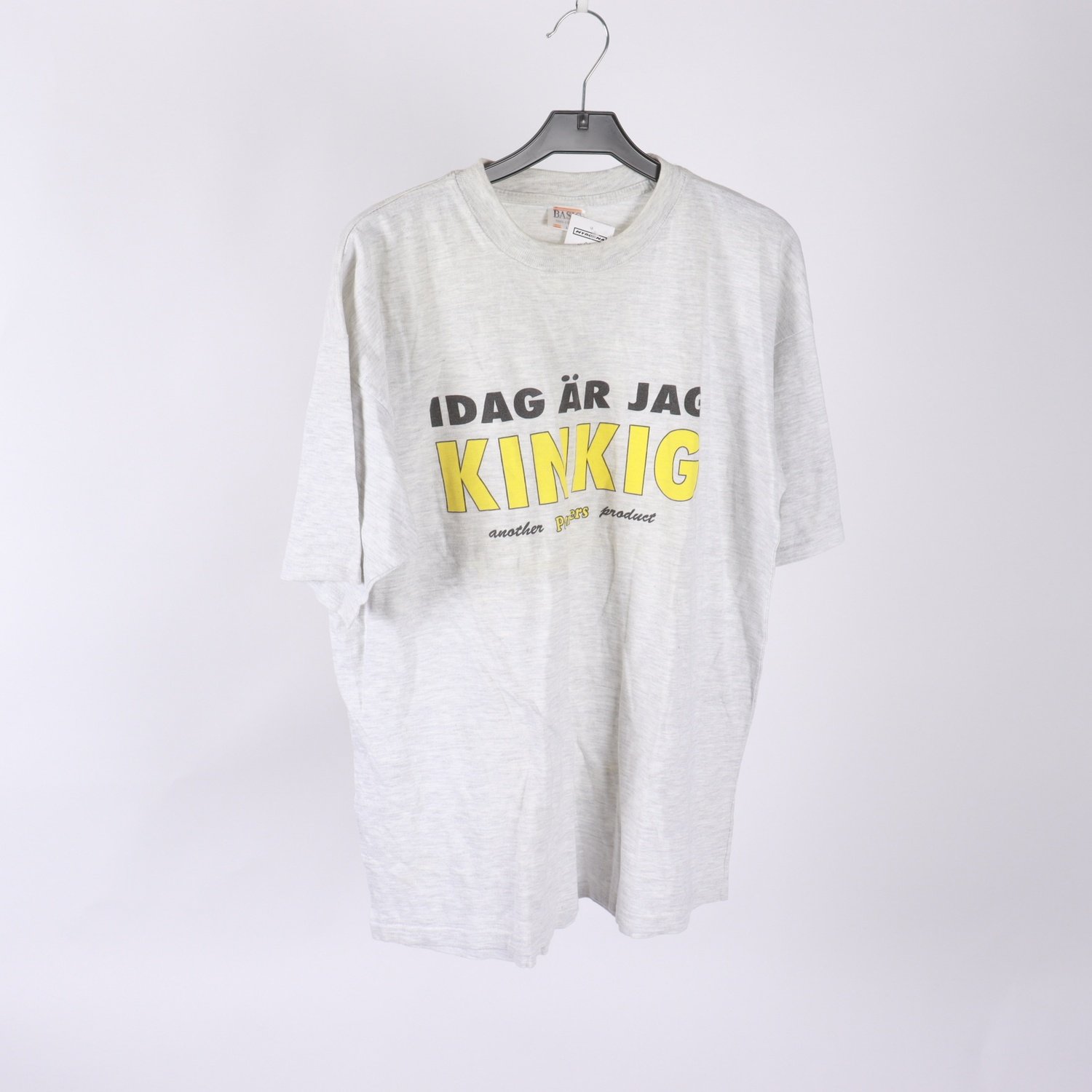 T-shirt, ”idag är jag kinkig”, grå, stl. L