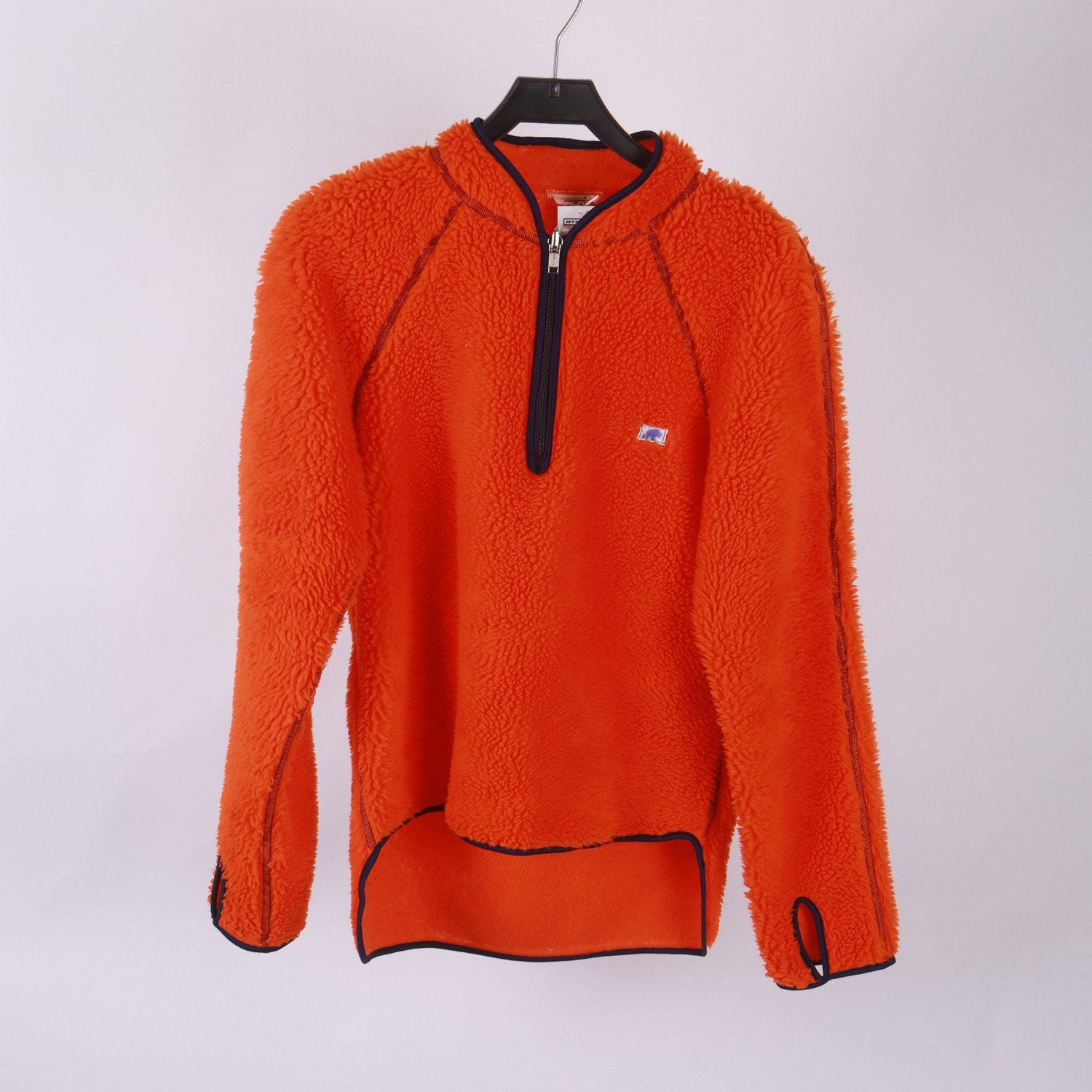 Teddy/fleece tröja, vintage, Björnkläder, orange, stl ca. S