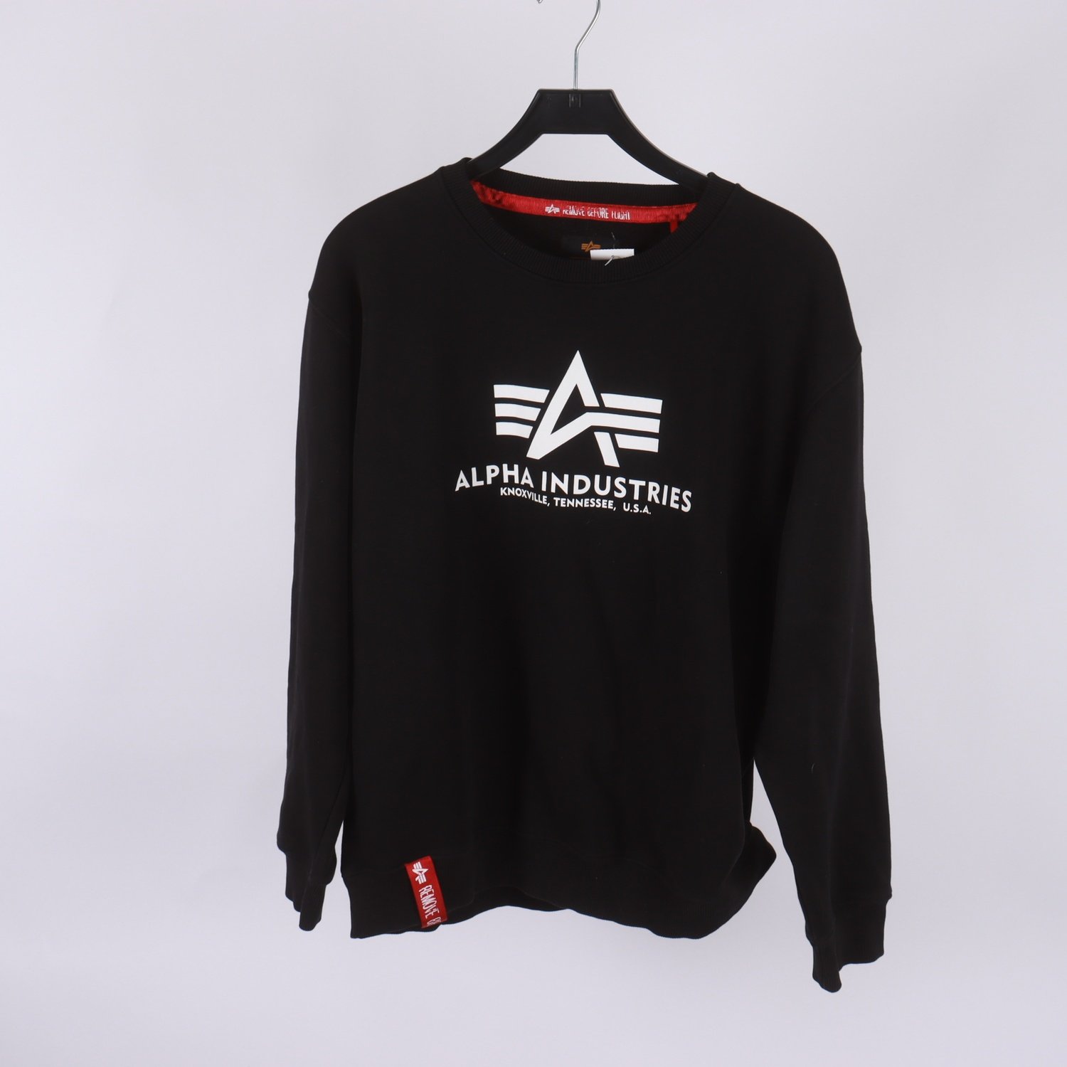 Sweatshirt, Alpha Industries, svart, stl. XL