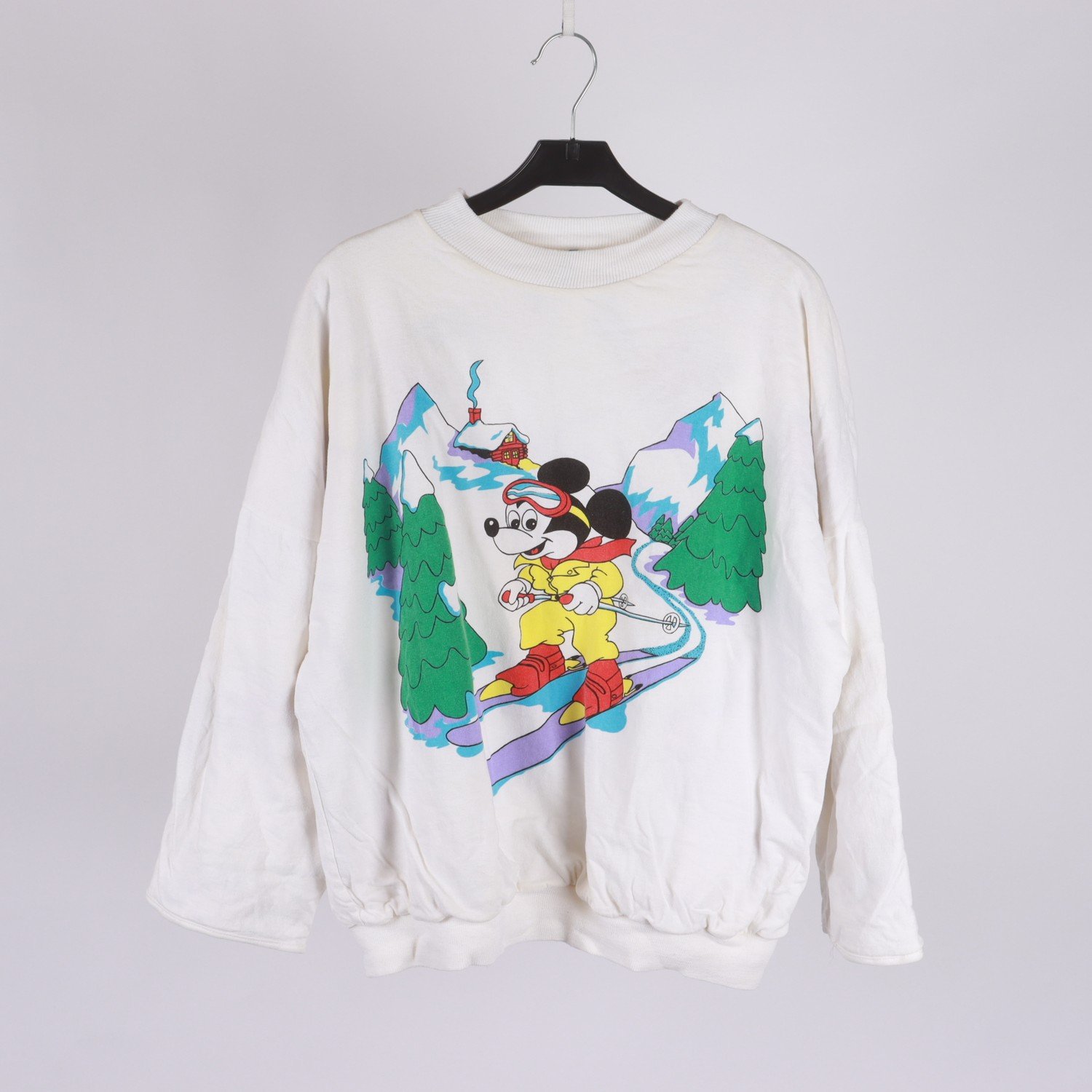 Sweatshirt, vintage, The Walt Disney Company, Mickey Mouse, vit, stl ca. S/M