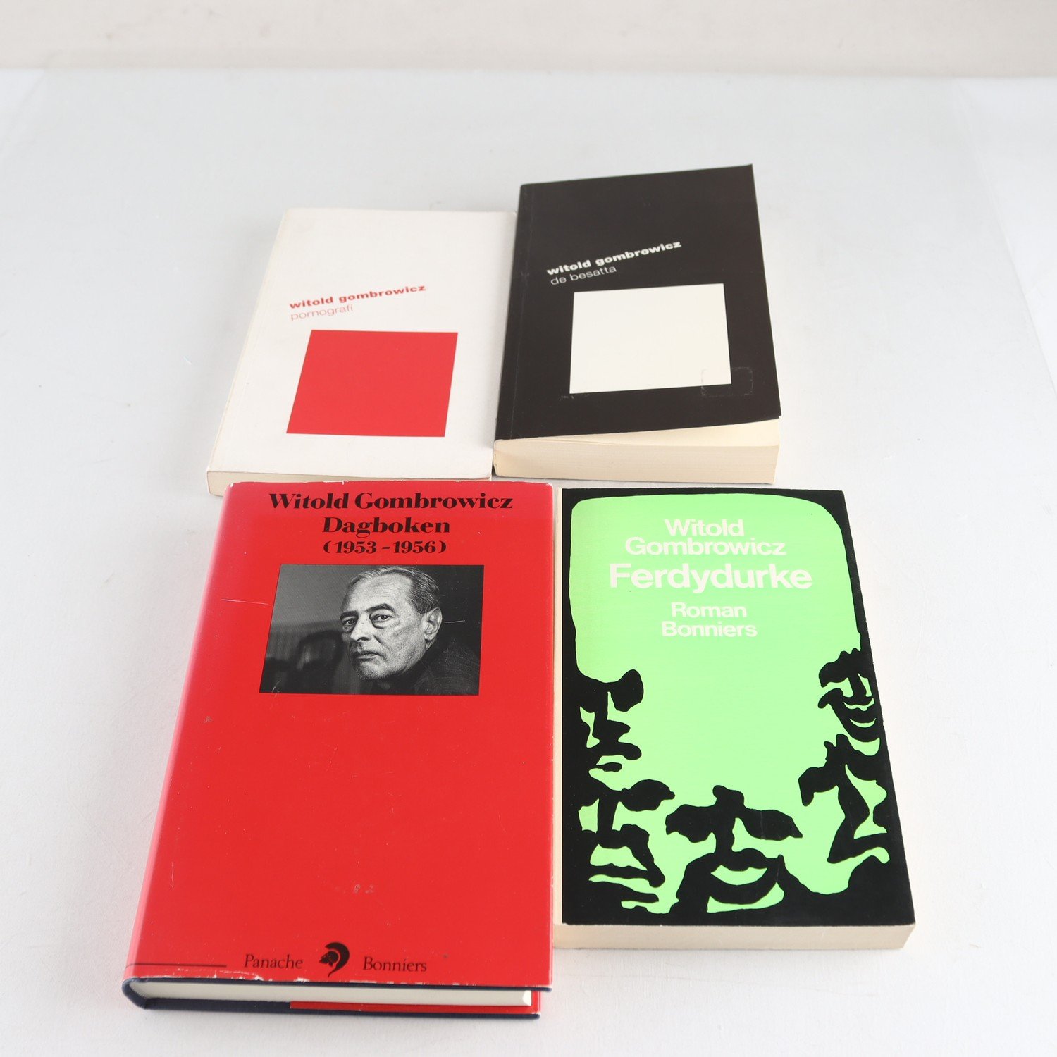 Witold Gombrowicz, bokpaket med 4 volymer