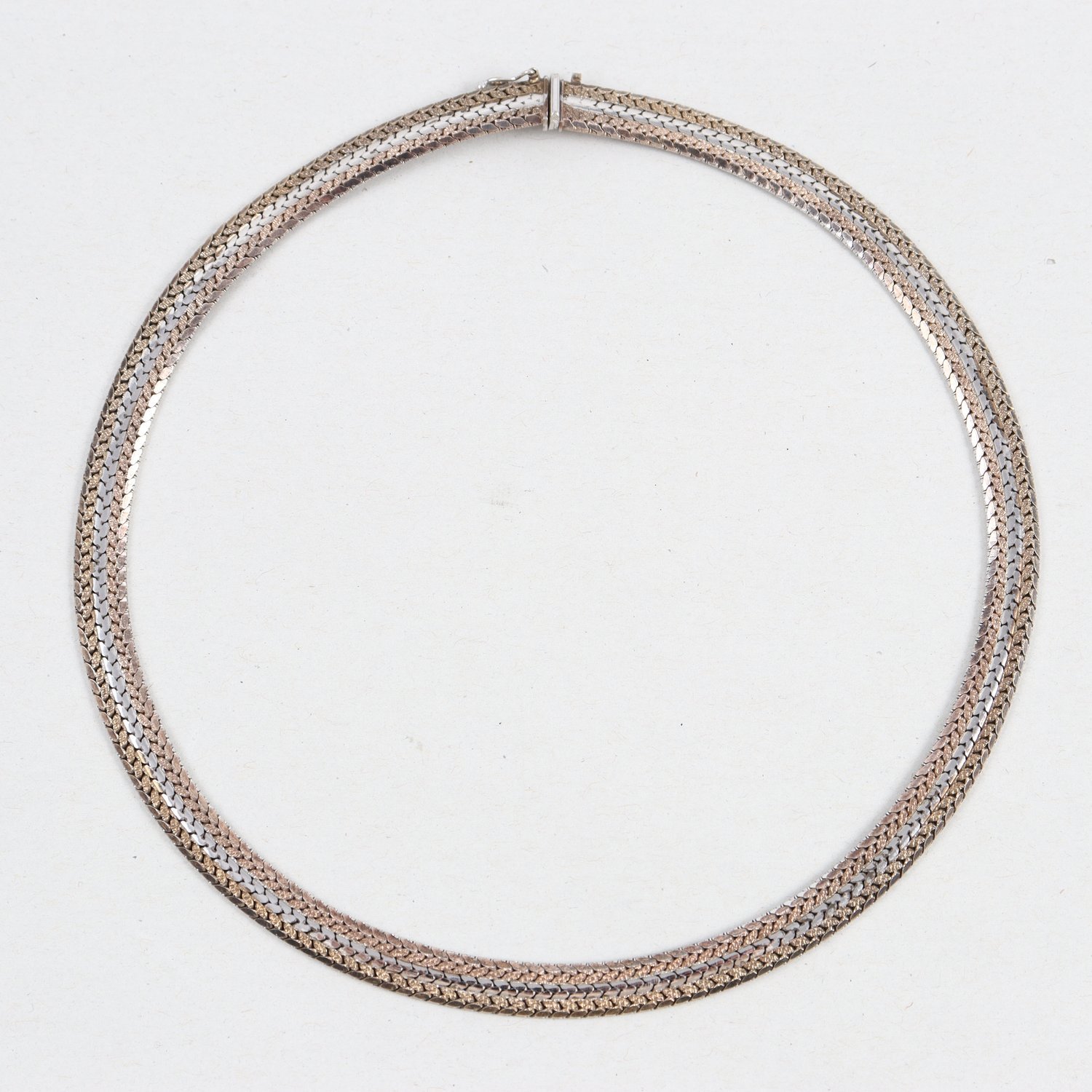 Halsband, Silver, tvåfärgat, vikt: 33,4g