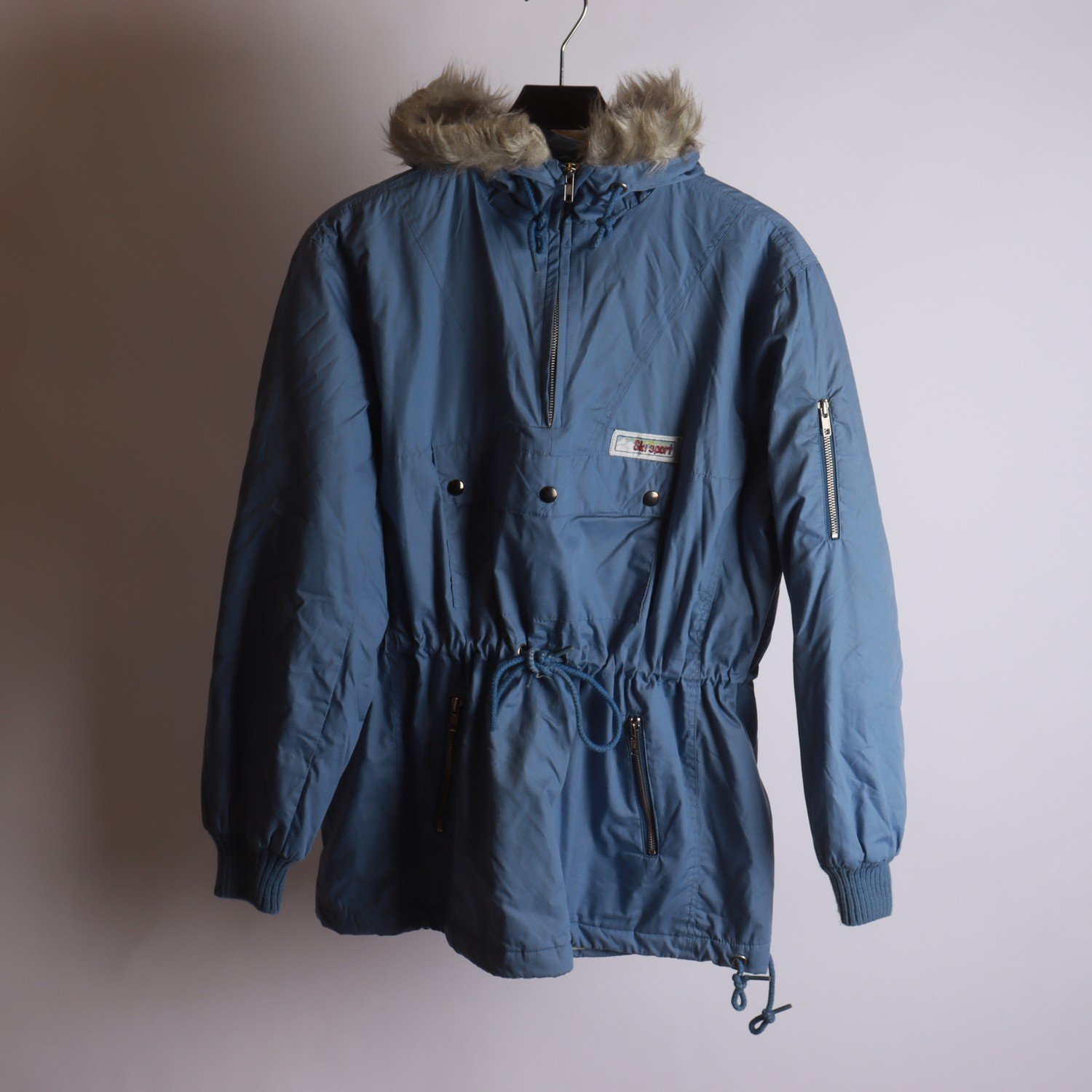 Anorak, vintage, Ski Sport, blå, stl. 42/44