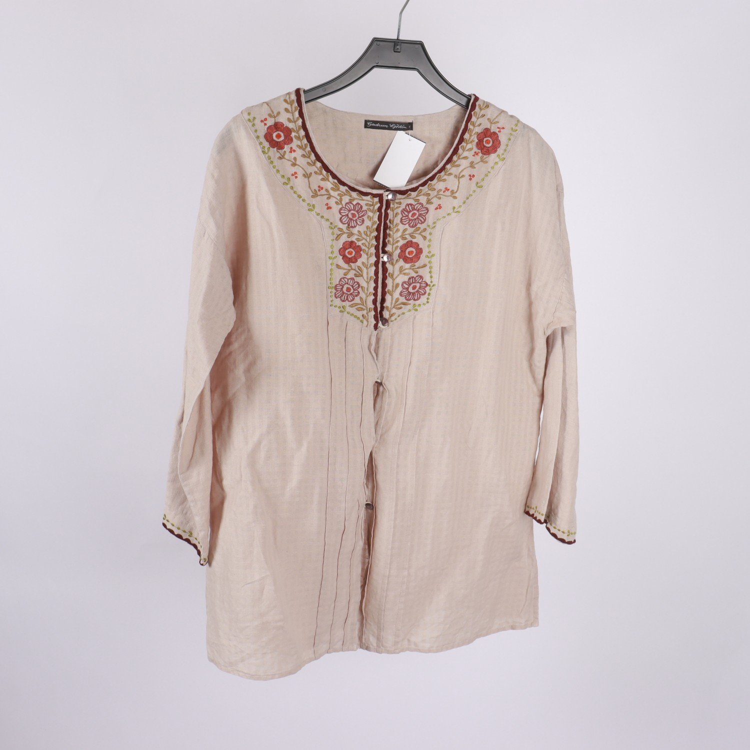 Blus, Gudrun Sjödèn, beige, mönstrad, stl. L