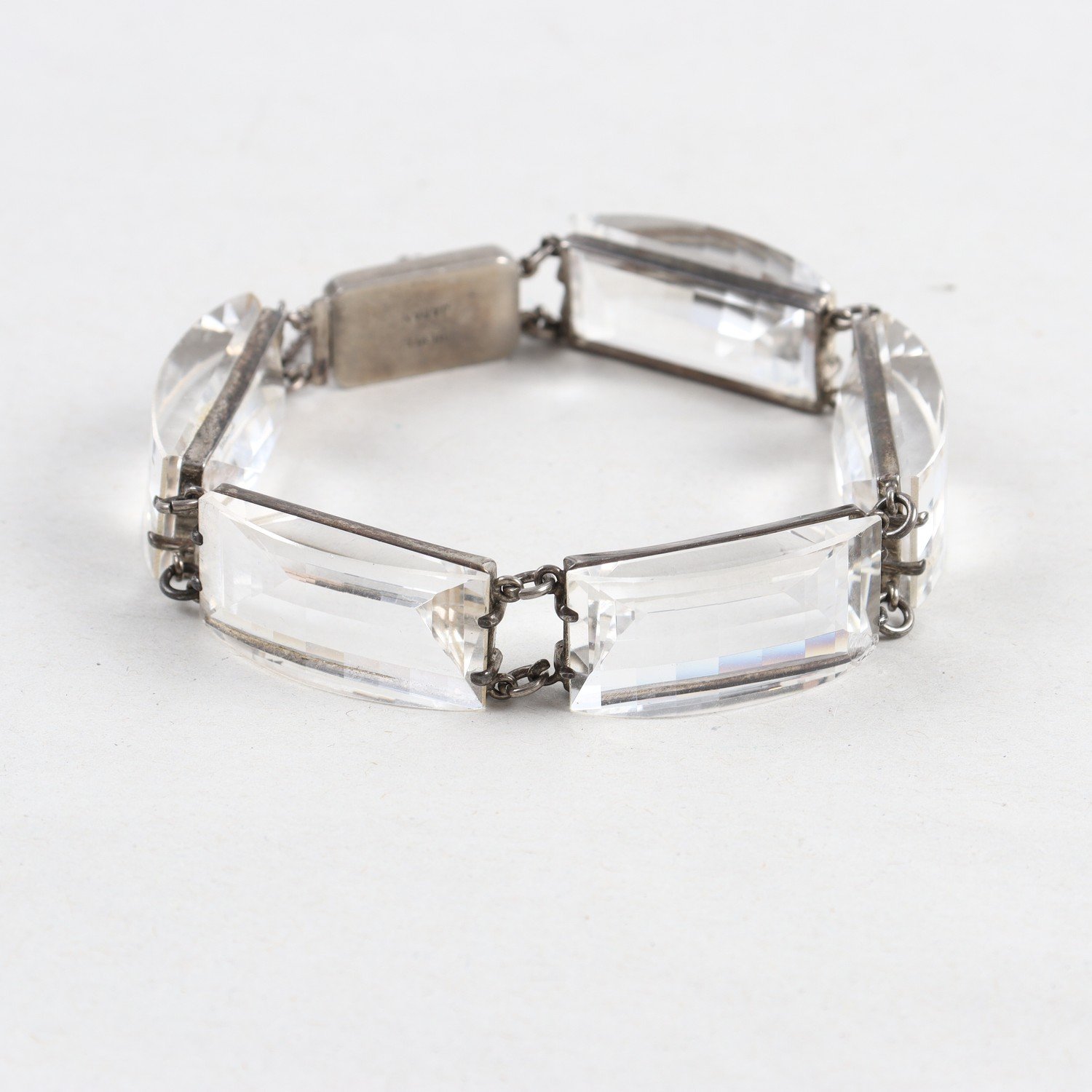 Armband, Silver, Glasbitar, brv: 39,1g